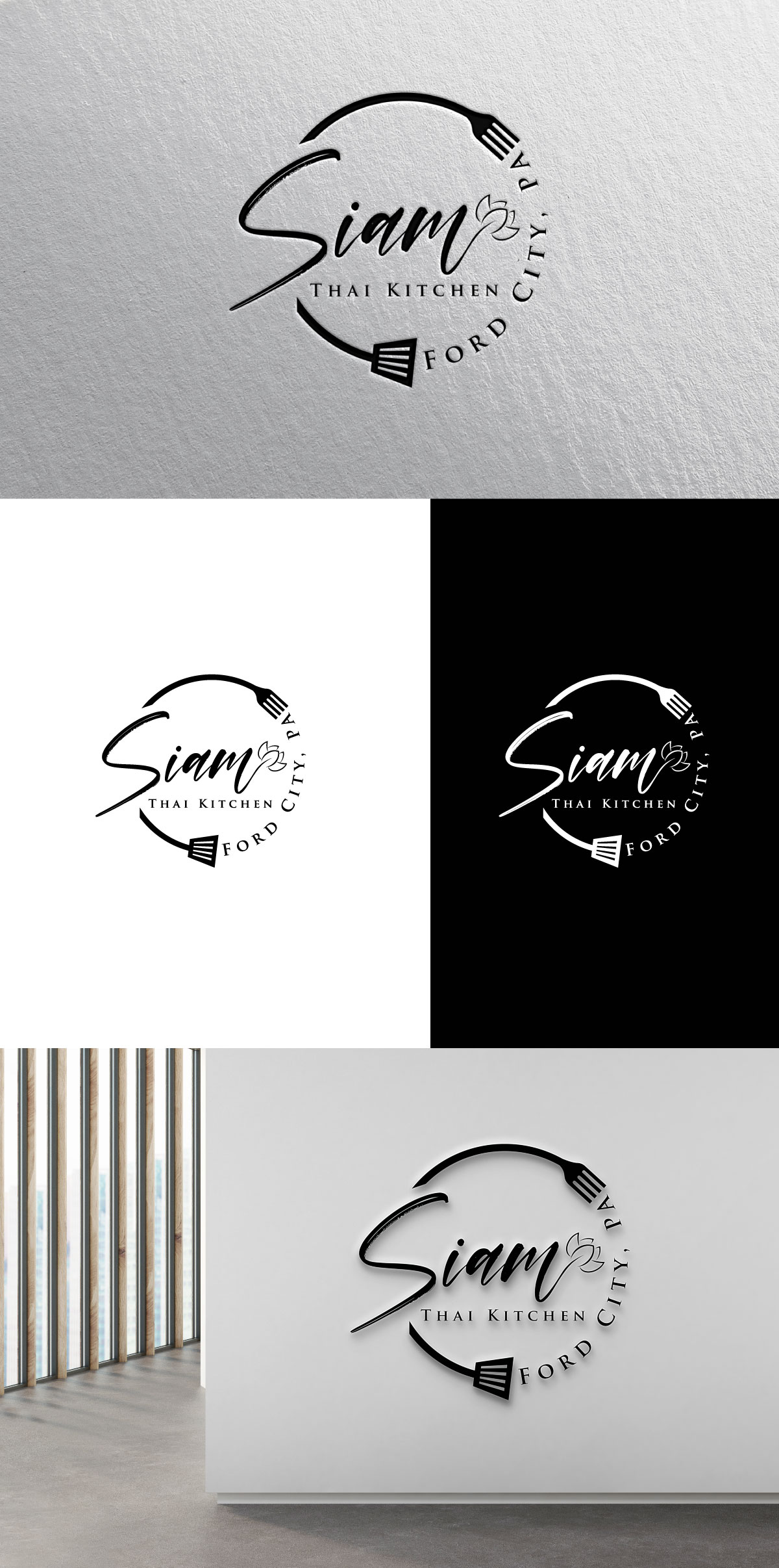 Logo Design by AyaanArt for Thai Siam Kitchen | Design #29556840