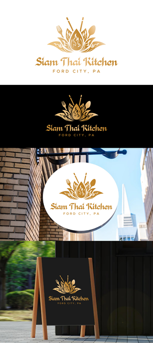 Logo Design by debdesign for Thai Siam Kitchen | Design: #29566360