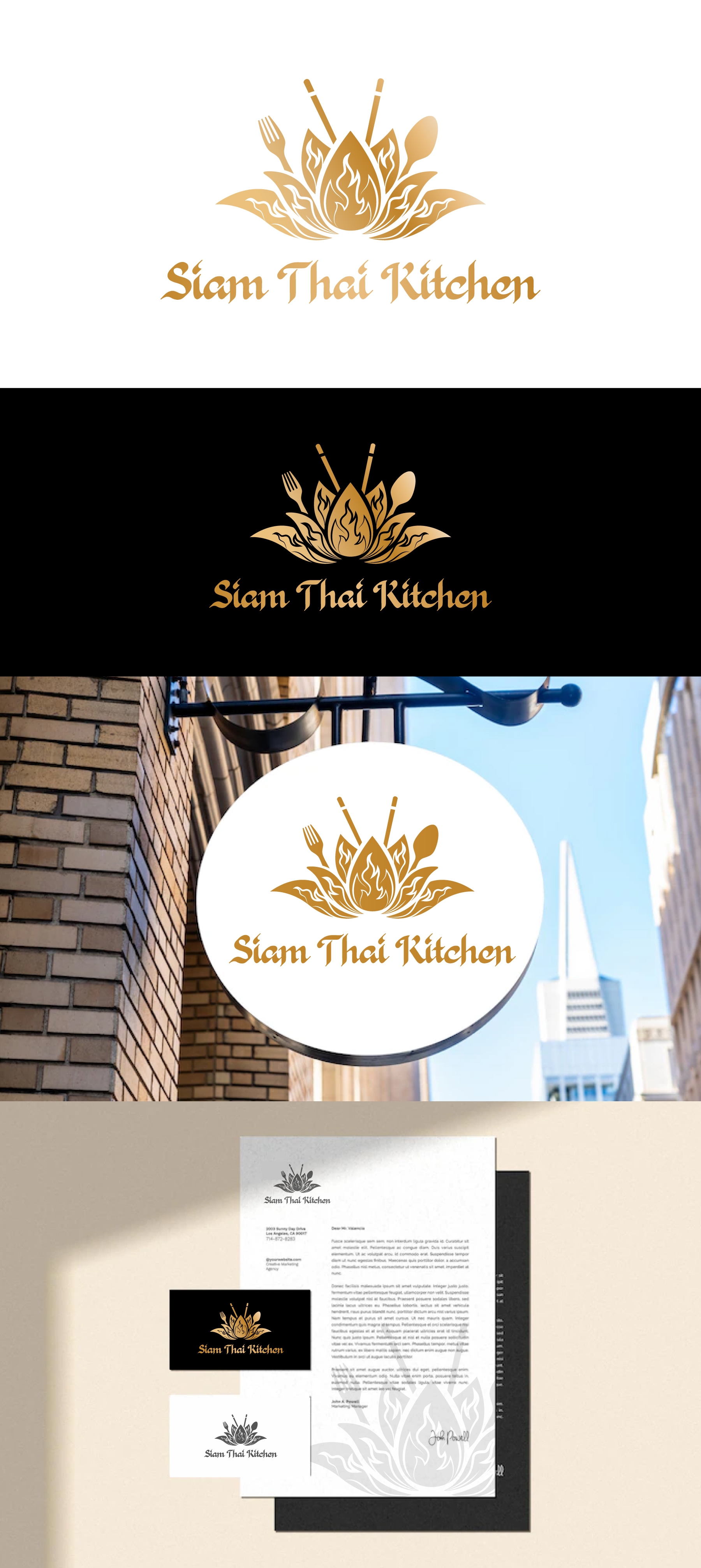 Logo Design by debdesign for Thai Siam Kitchen | Design #29601913
