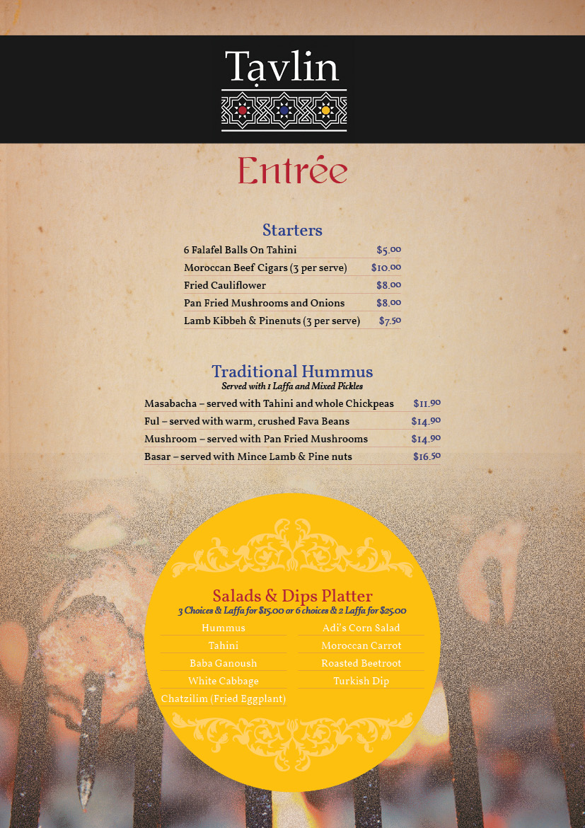 Menu Design by designbox for this project | Design #3161530