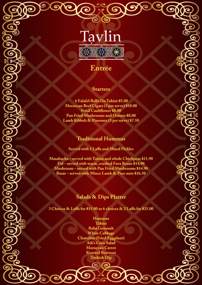 Menu Design by yatana for this project | Design #3178188