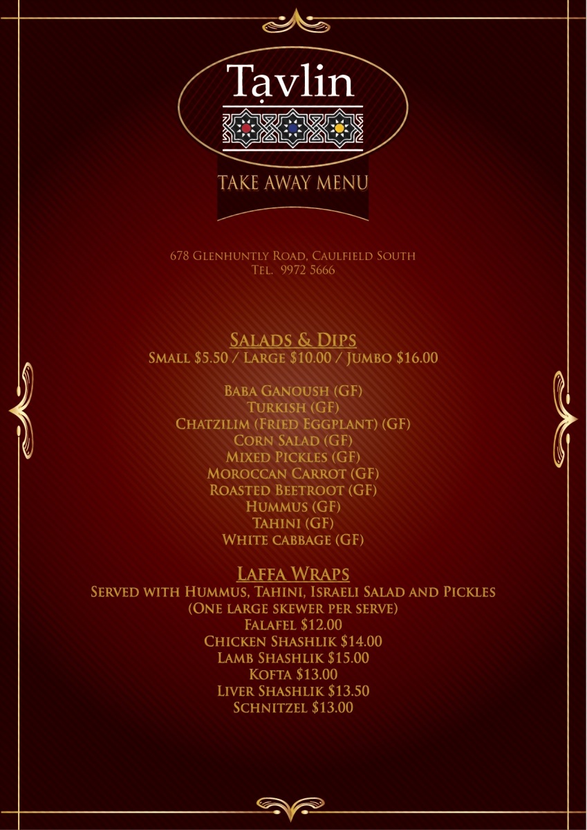 Menu Design by yatana for this project | Design #3178195