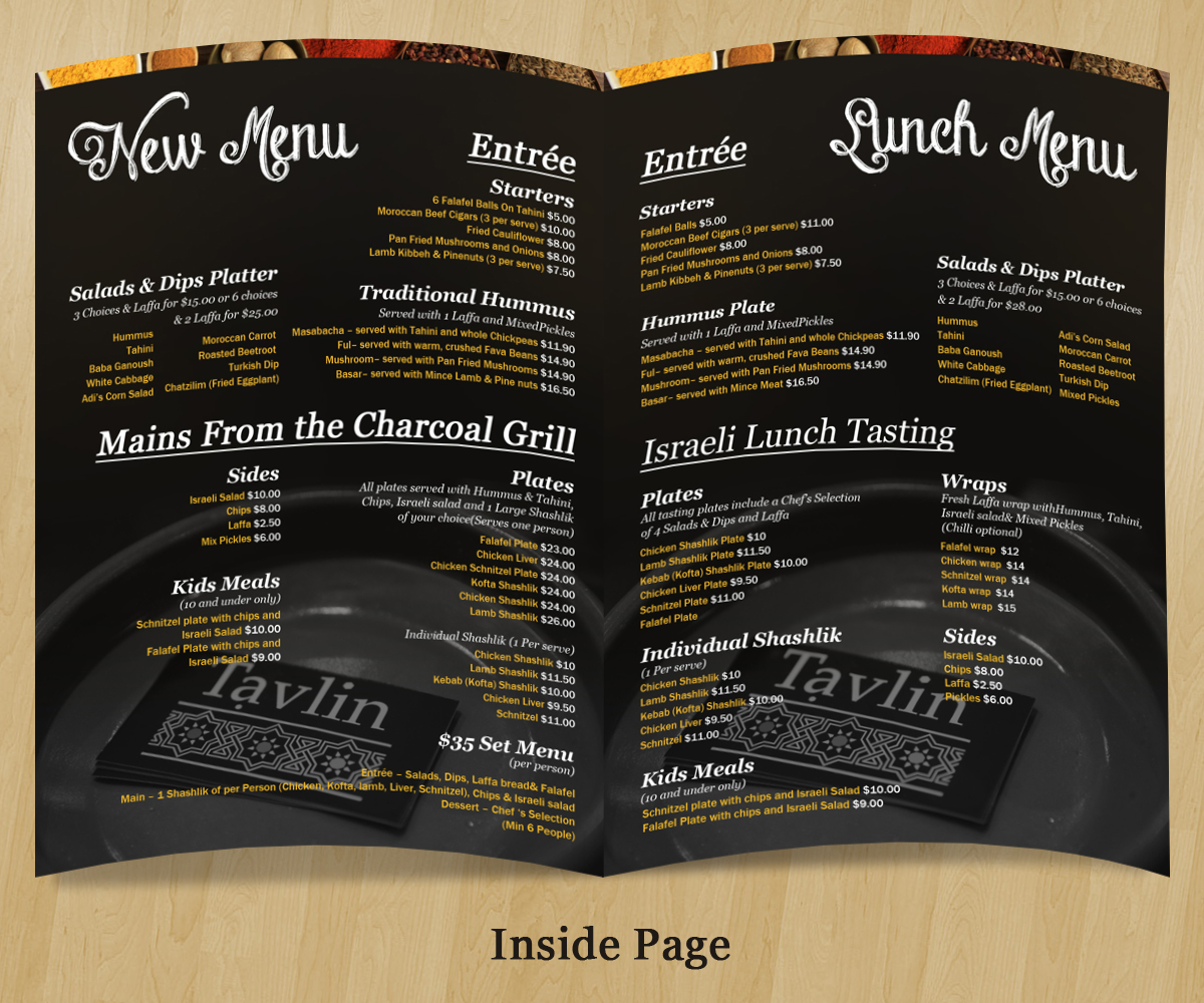 Design de Menu par Danny Augustinus, S.Des pour ce projet | Design #3093713