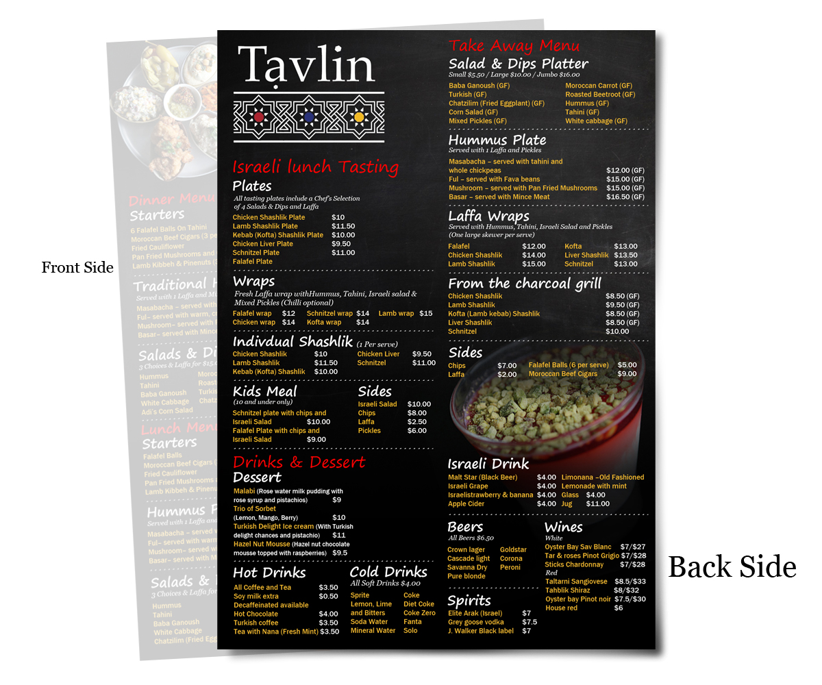 Menu Design by Danny Augustinus, S.Des for this project | Design #3100786