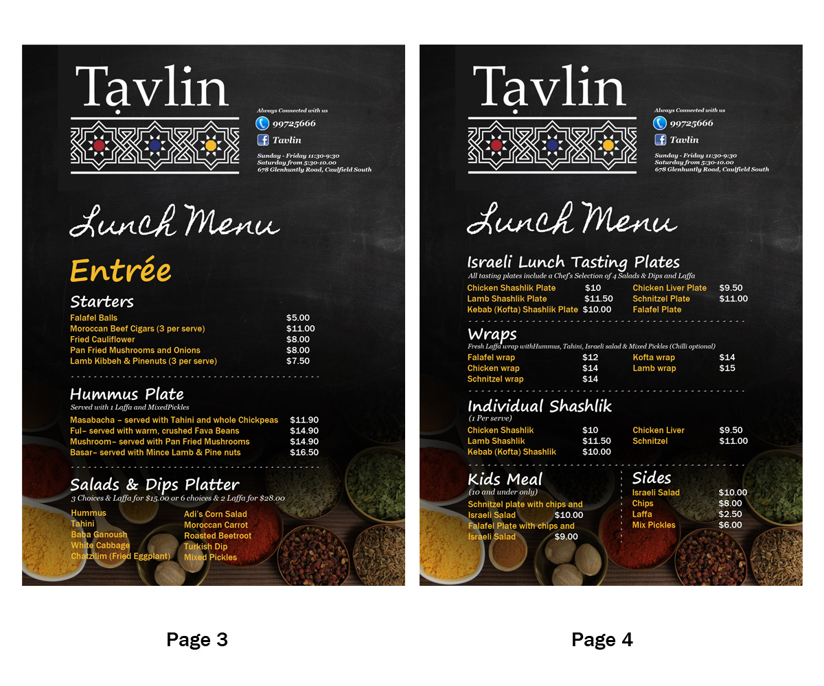 Diseño de Menú por Danny Augustinus, S.Des para este proyecto | Diseño #3112224