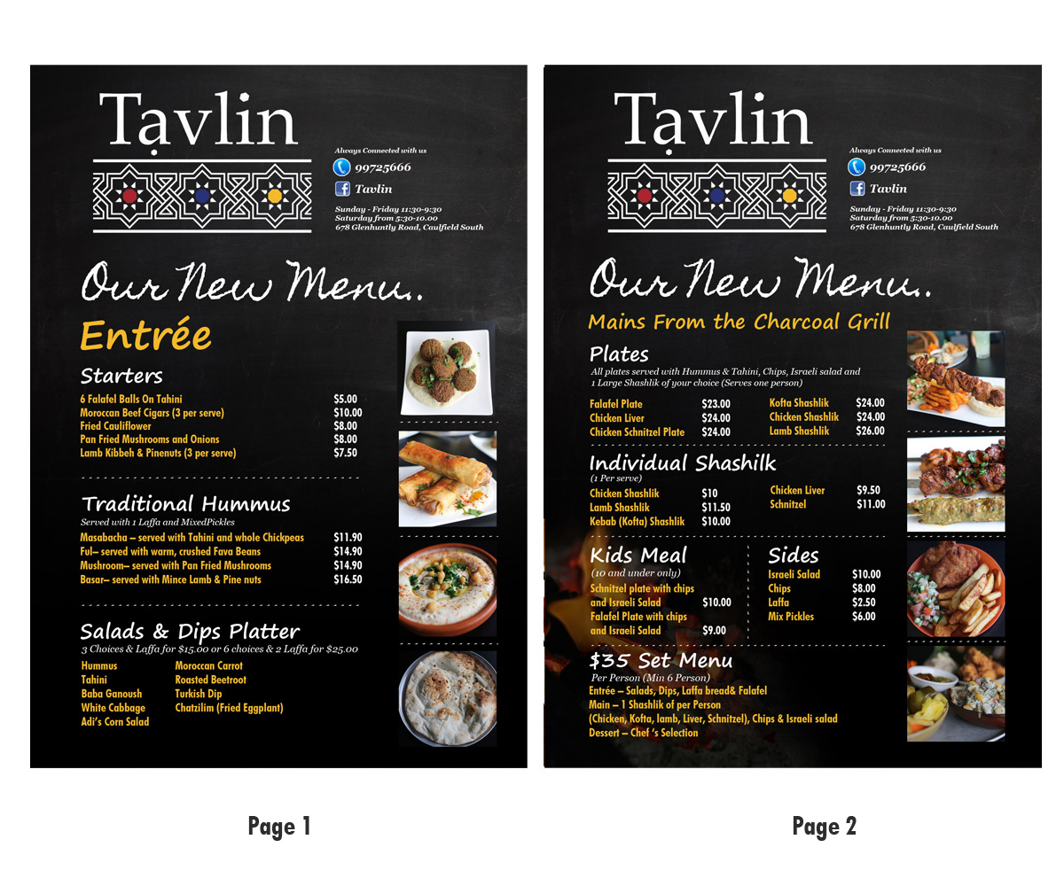 Menu Design by Danny Augustinus, S.Des for this project | Design: #3179640