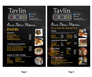 Menu Design by Danny Augustinus, S.Des for this project | Design #3179640