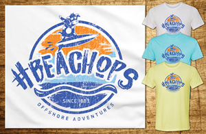 Surfing Cow BeachOps t-shirt design