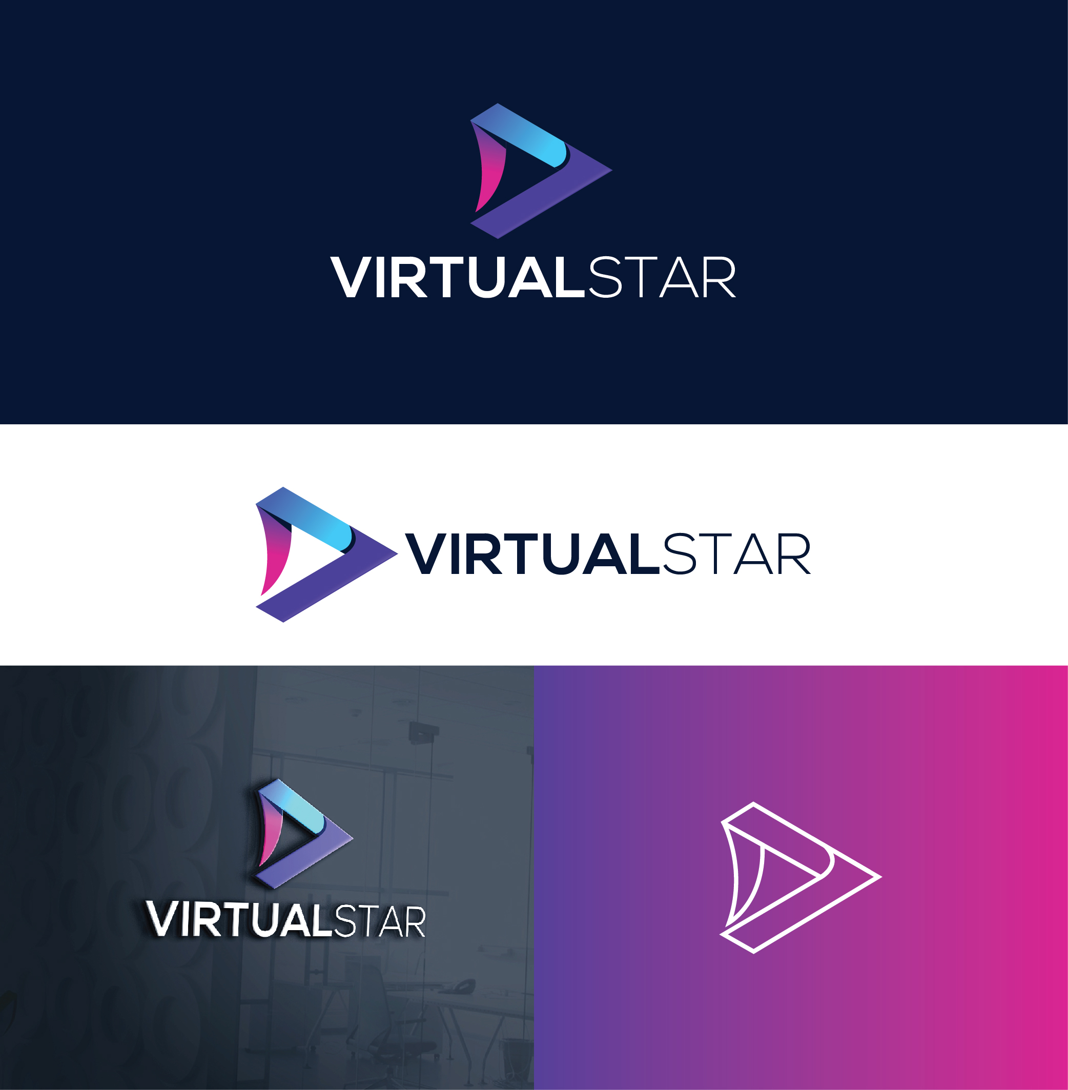 Logo Design by 3Guys for Virtual Star Studios | Design: #29574941