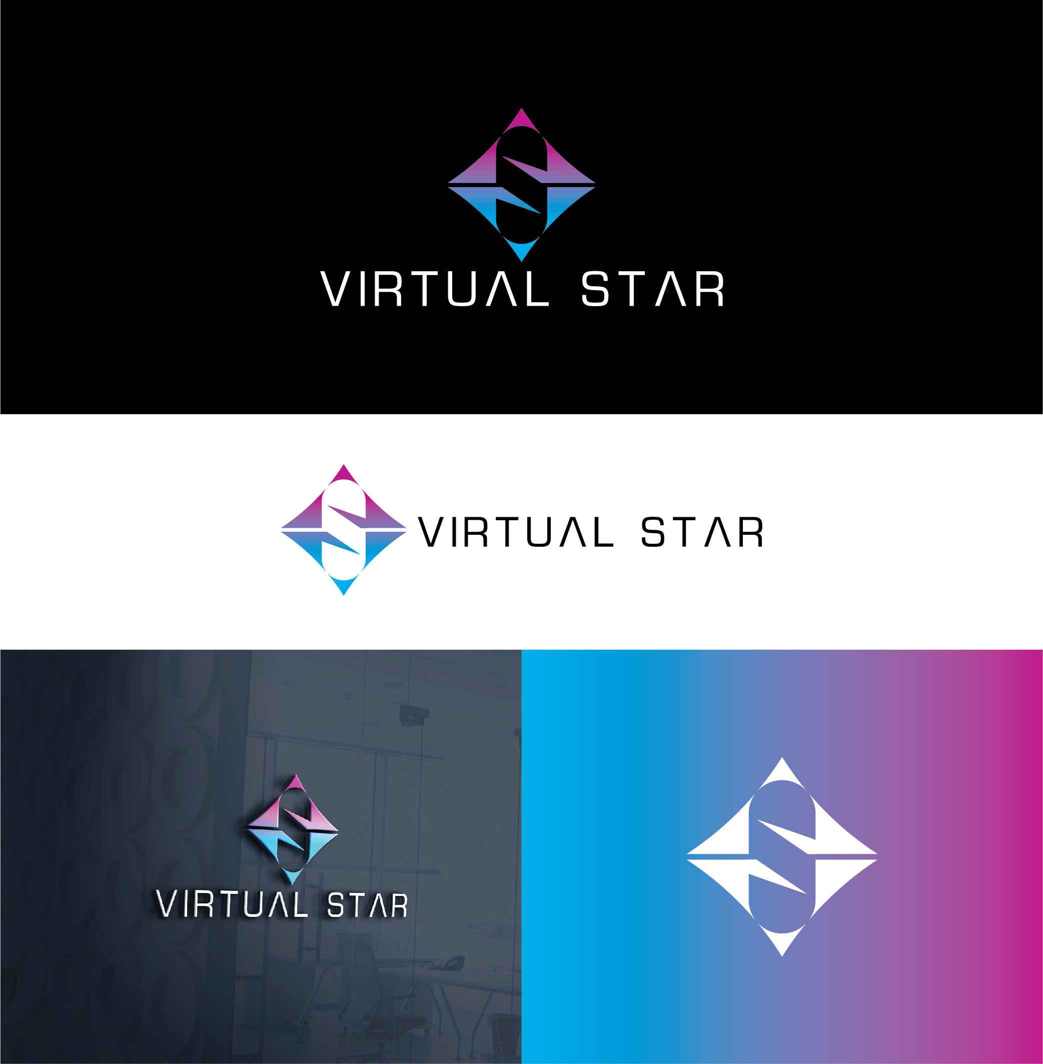 Logo Design by 3Guys for Virtual Star Studios | Design #29574943