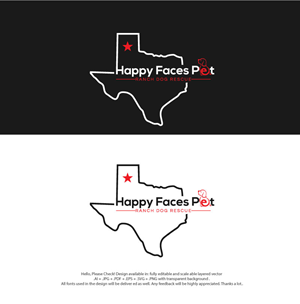 Logo Design by skart for Happy Faces Pet Ranch | Design: #29571261