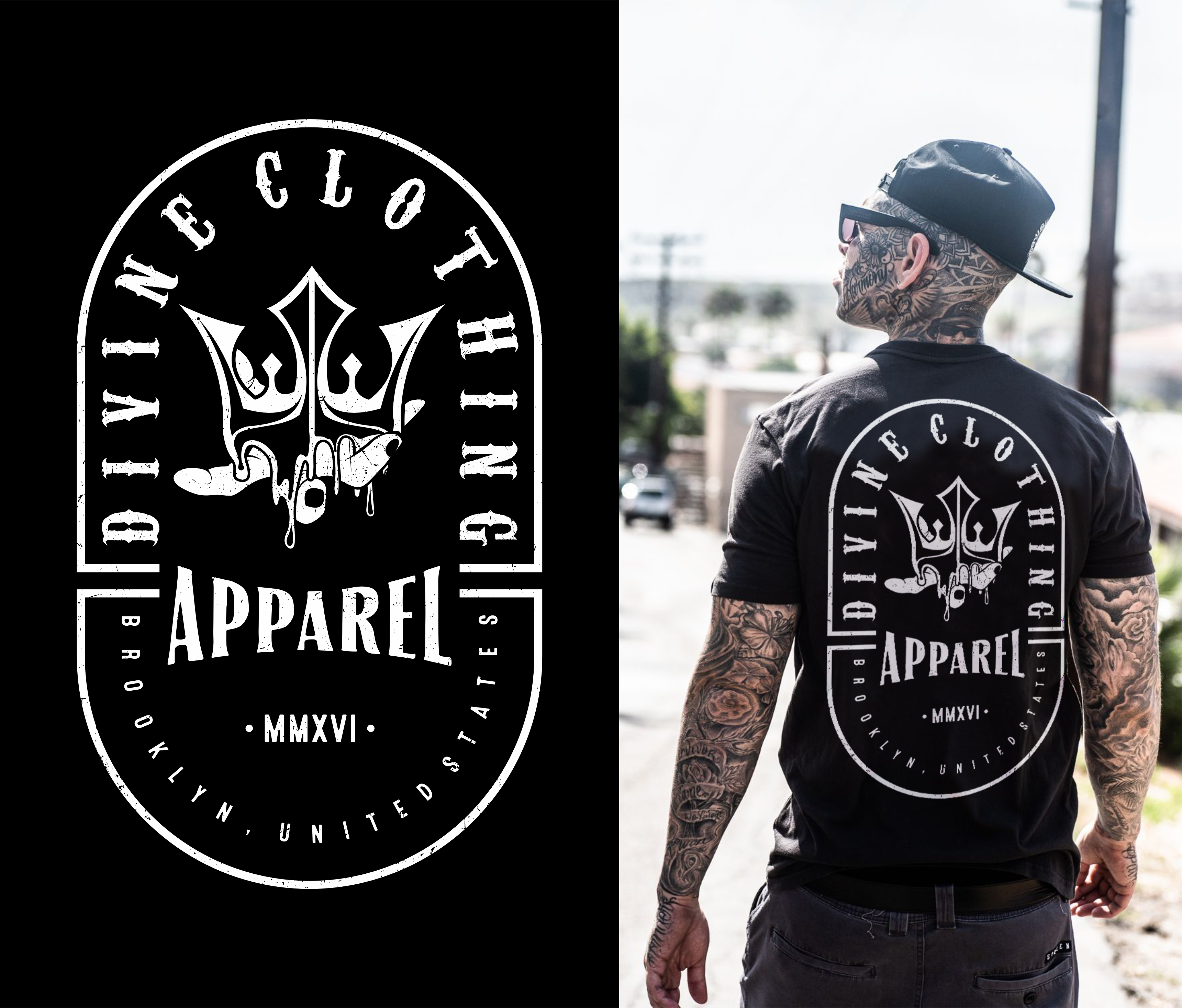 T-shirt Design by DoppelGanger Studio for Divine clothing apparel  | Design: #29606811