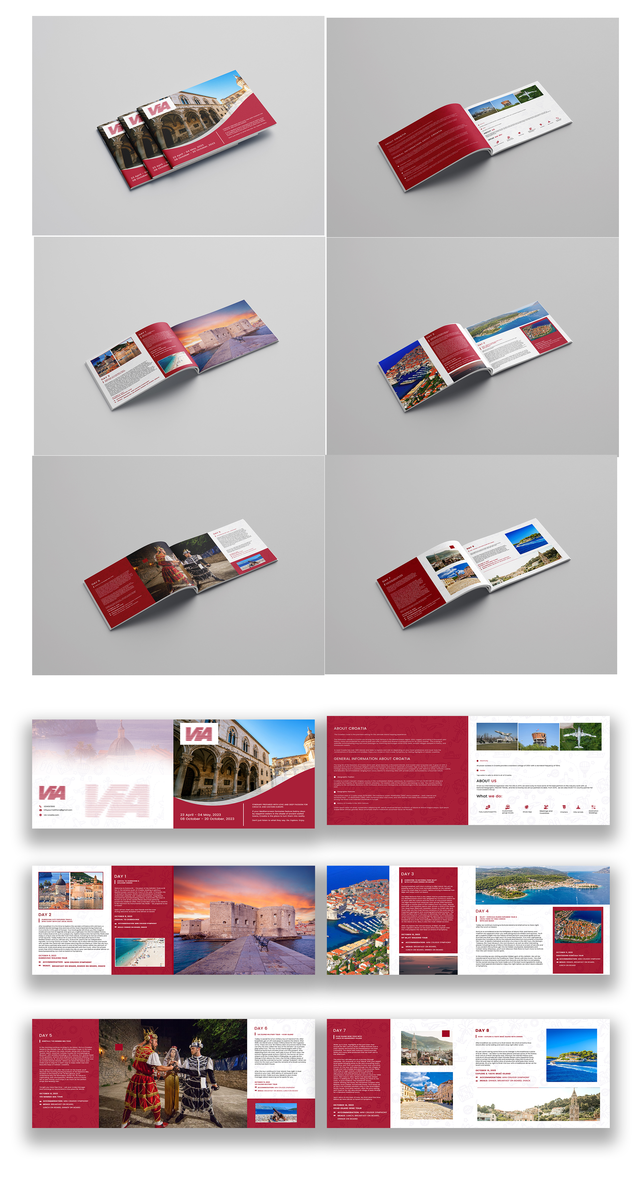 Brochure Design by Design Motion for Via Tours Croatia | Design #29604083