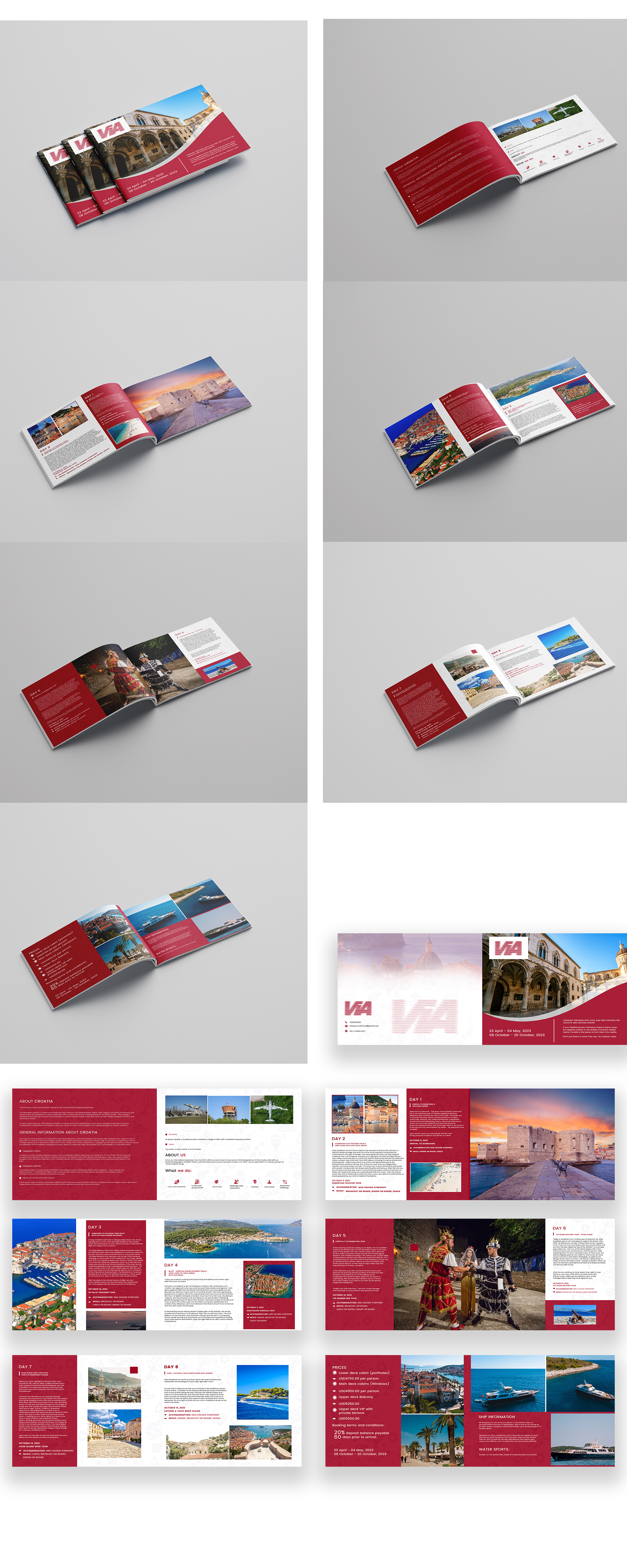 Brochure Design by Design Motion for Via Tours Croatia | Design #29608536
