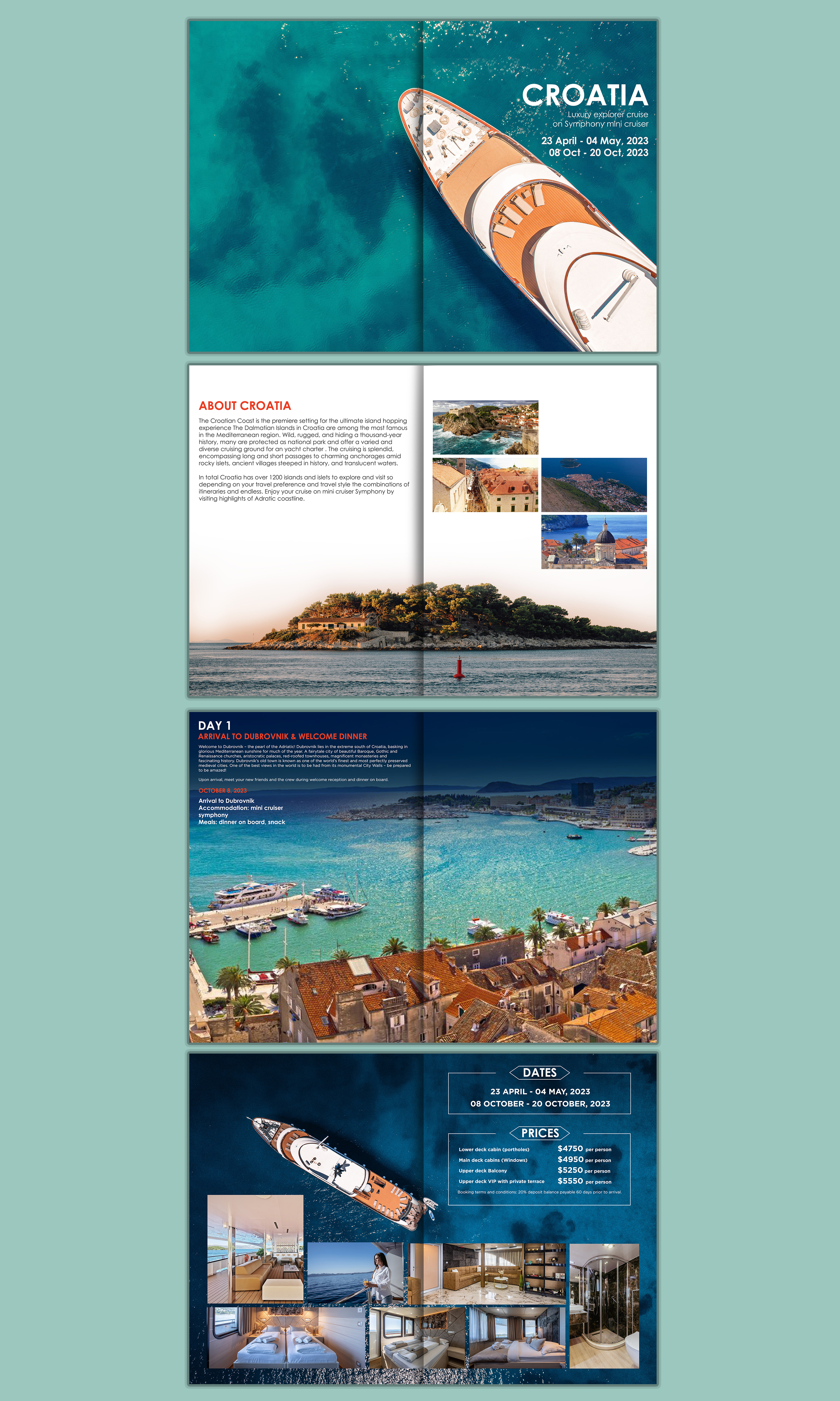 Brochure Design by Sun Creative for Via Tours Croatia | Design #29603224