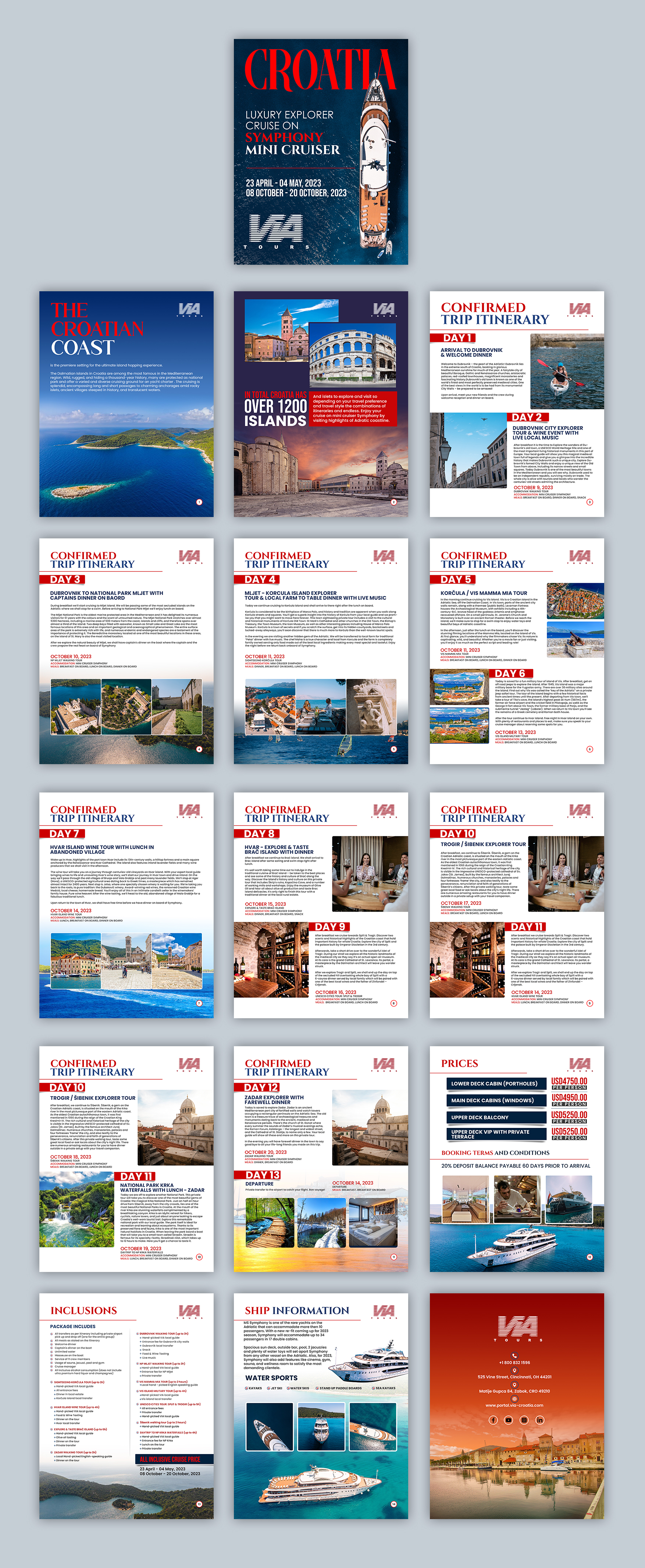 Brochure Design by debdesign for Via Tours Croatia | Design #29578393