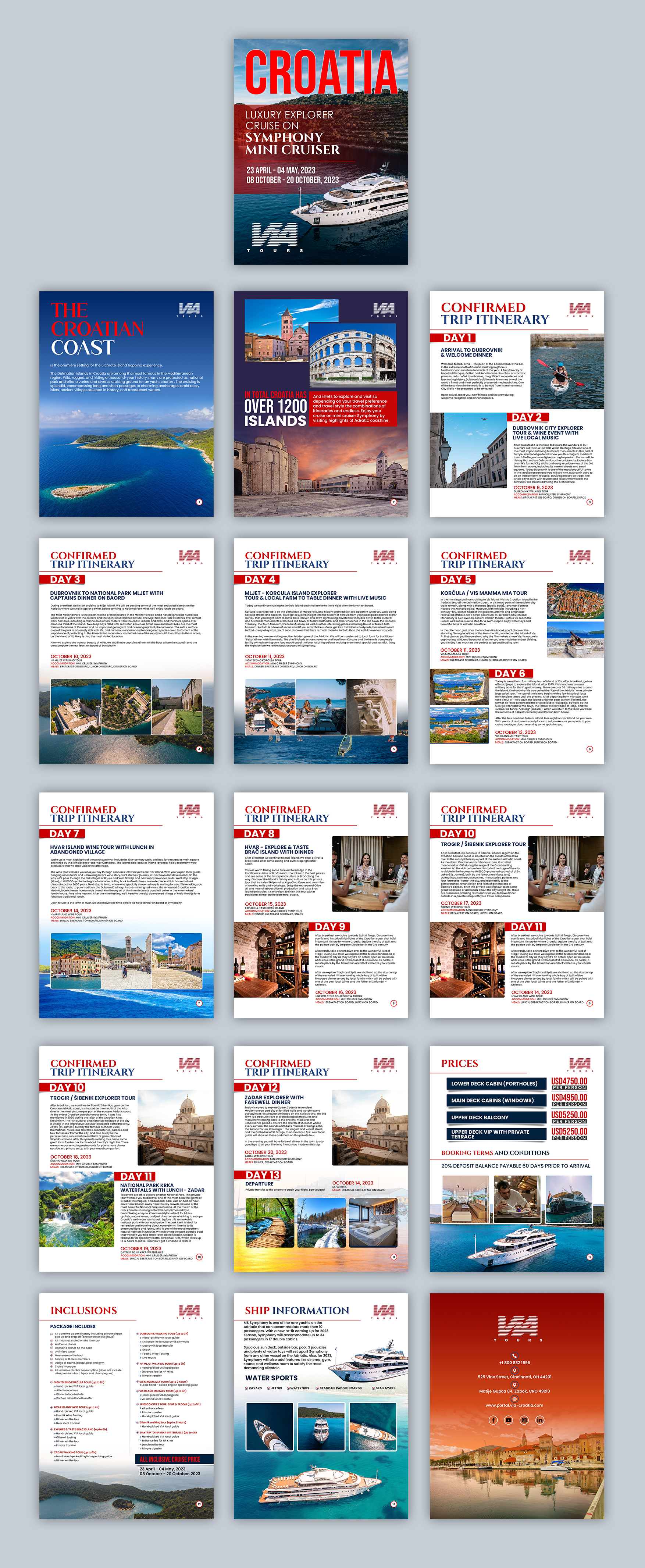 Diseño de Brochure por debdesign para Via Tours Croatia | Diseño #29578394