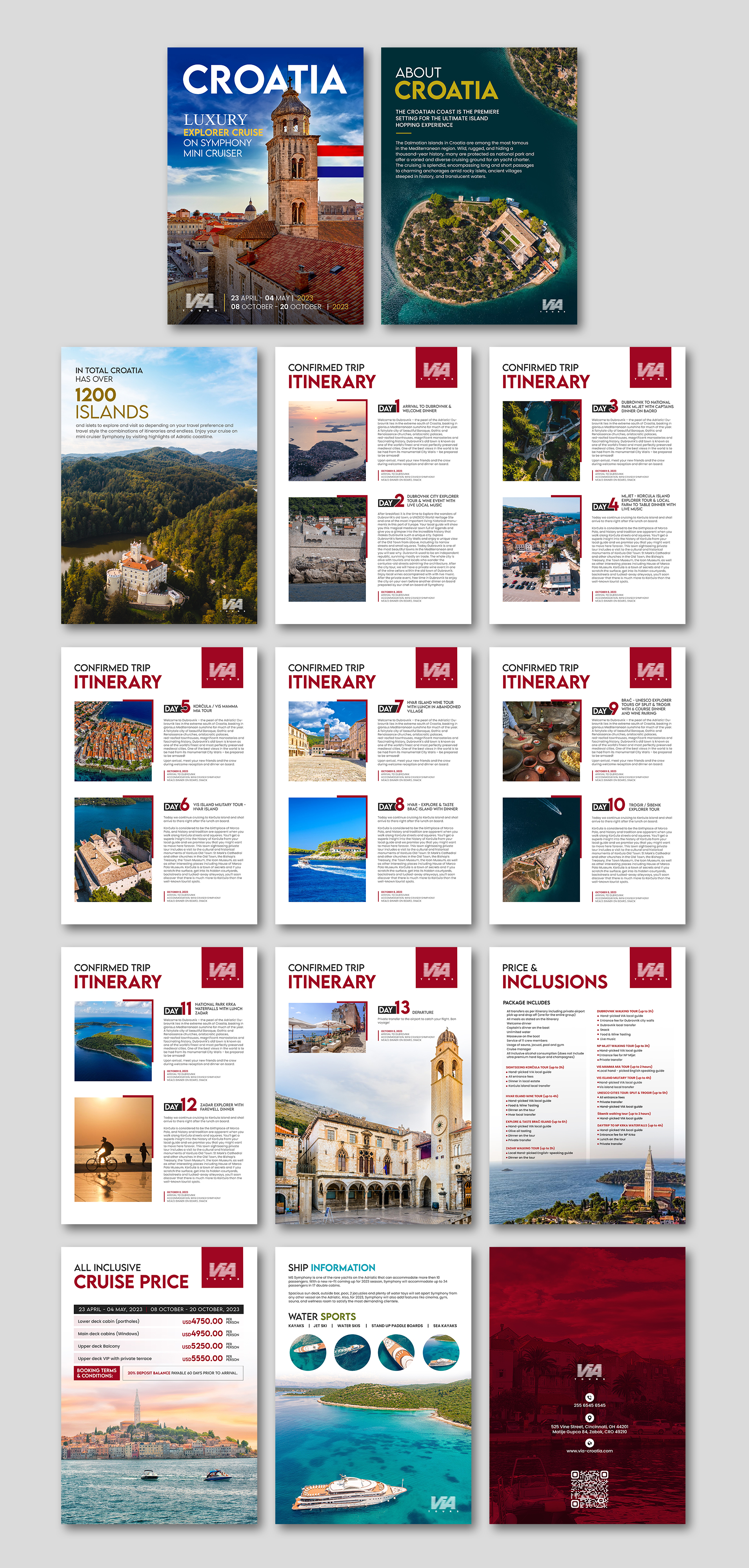 Diseño de Brochure por debdesign para Via Tours Croatia | Diseño #29578530