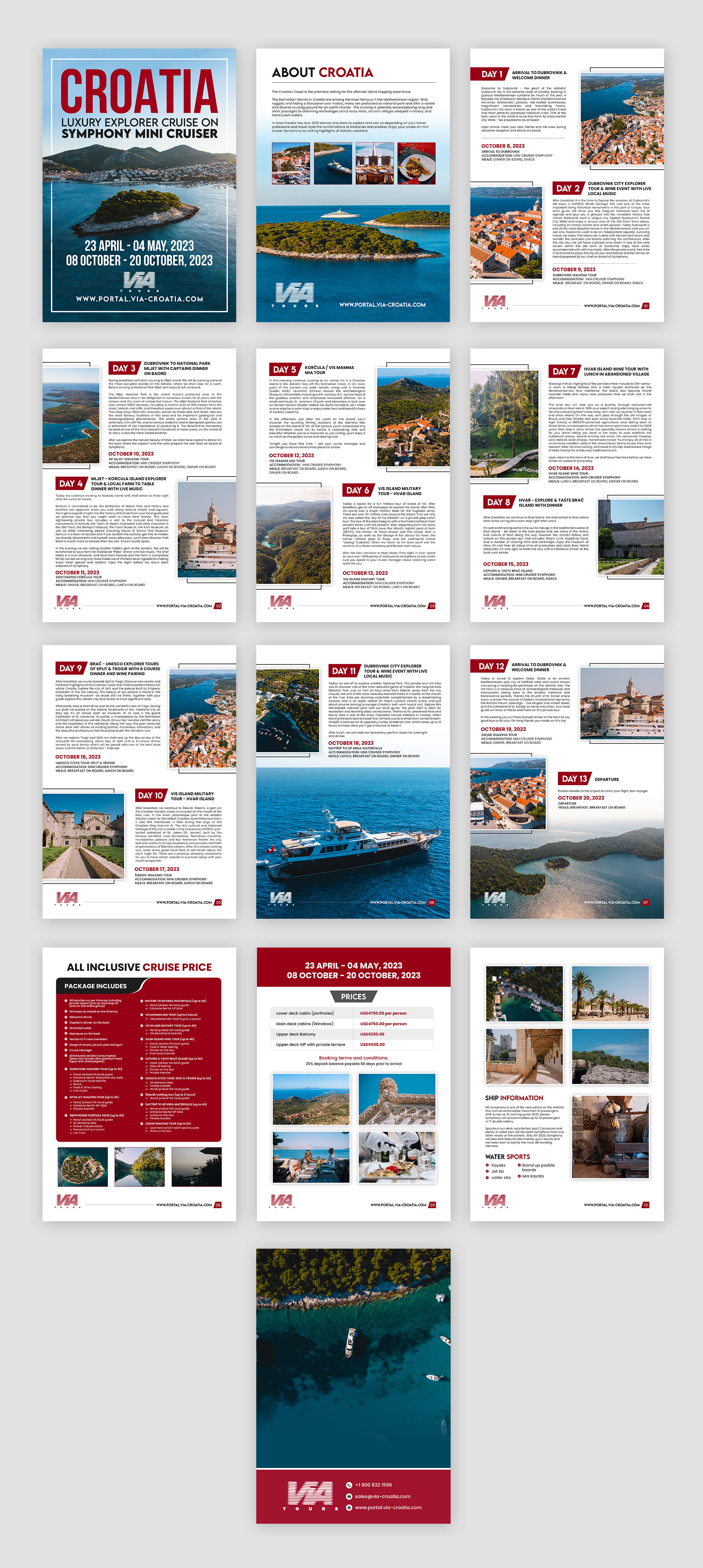 Diseño de Brochure por debdesign para Via Tours Croatia | Diseño #29578531