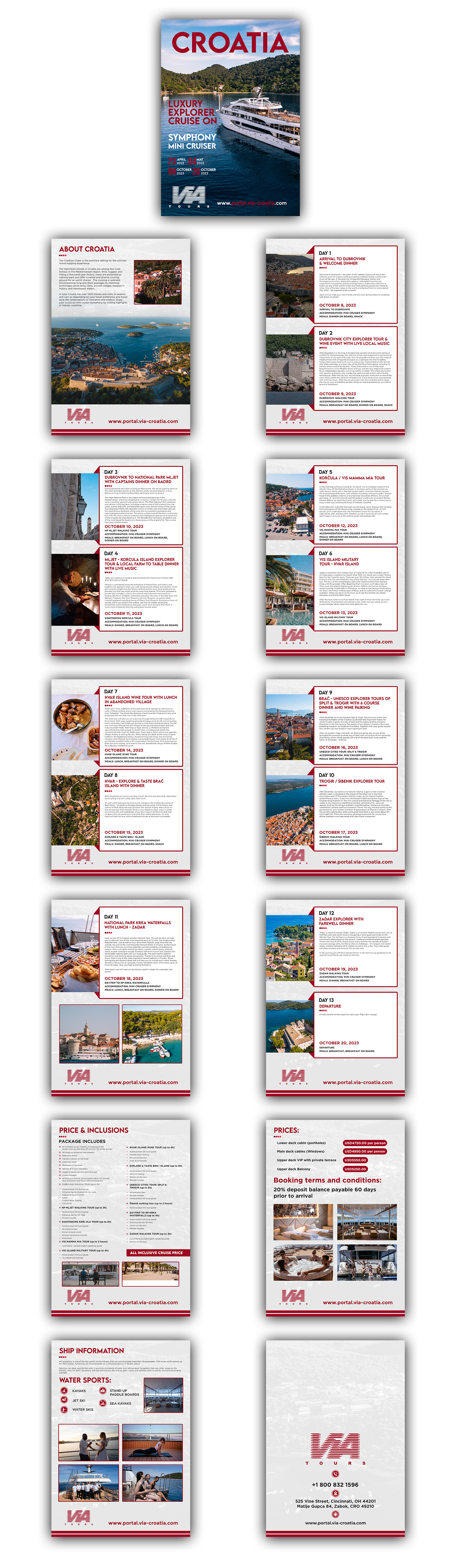 Design de Brochure par debdesign pour Via Tours Croatia | Design #29581803
