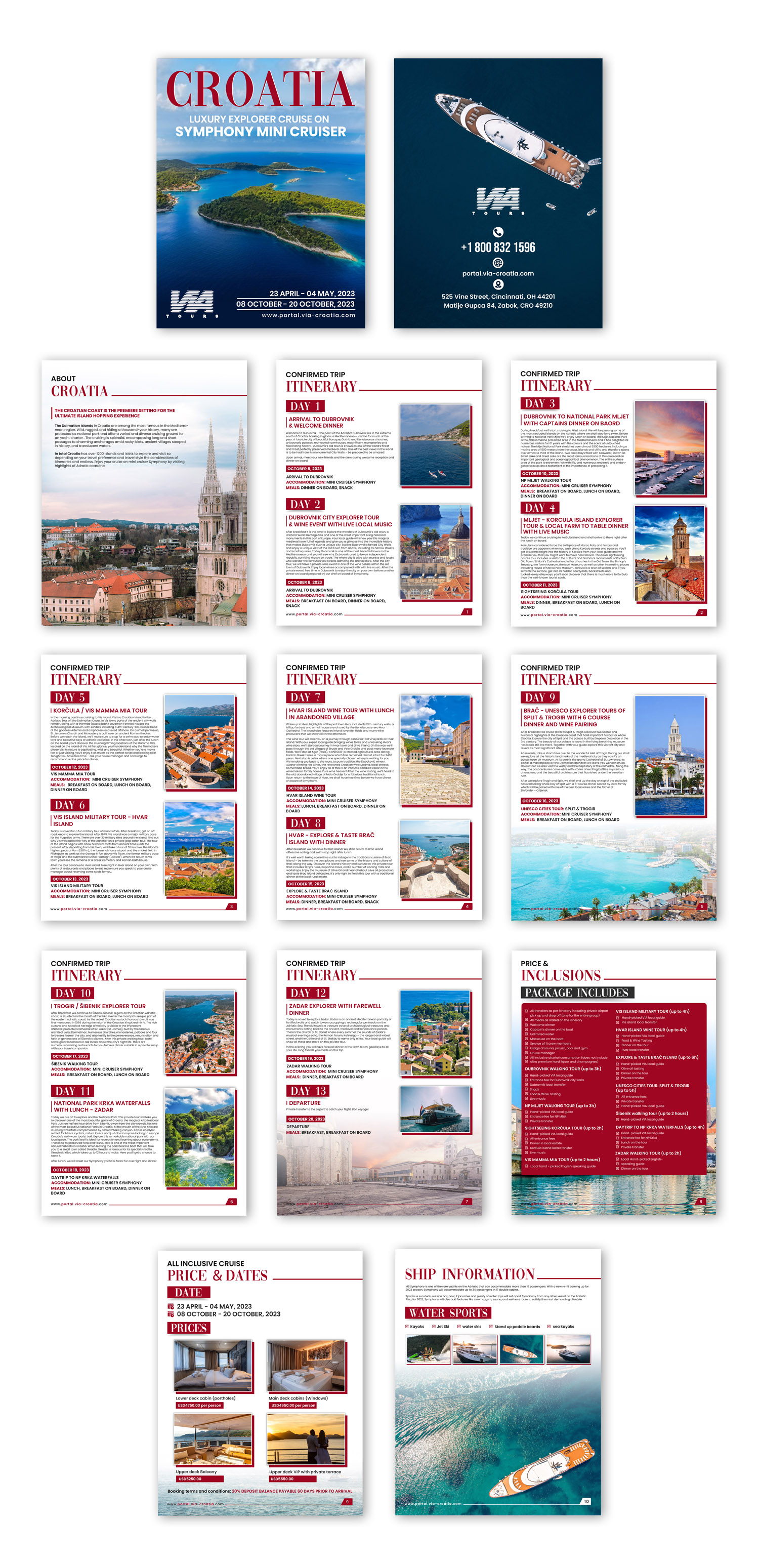 Diseño de Brochure por debdesign para Via Tours Croatia | Diseño #29584453