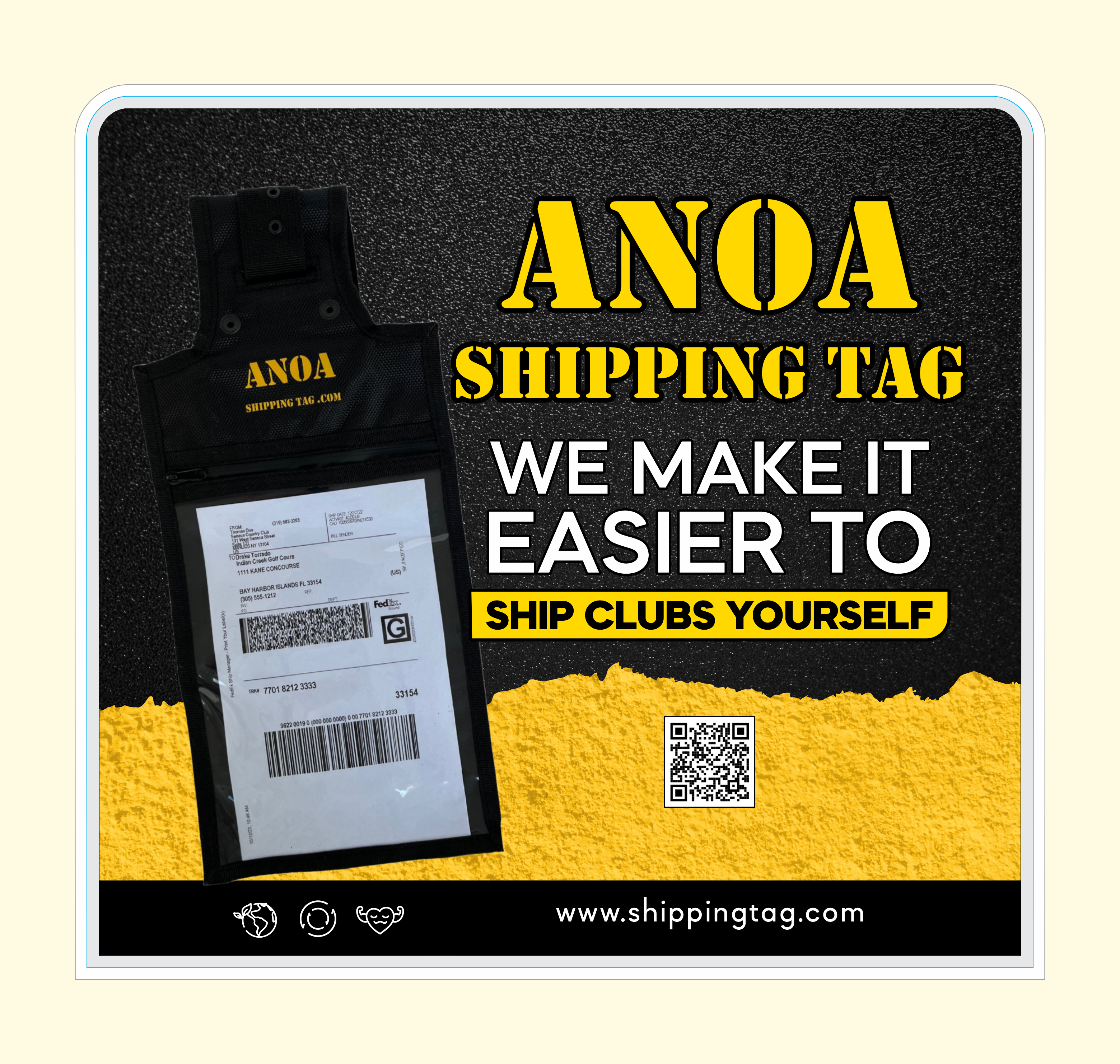 Trade Show Booth Design by Excellar Hub for ANOA SHIPPING TAG | Design #29593976