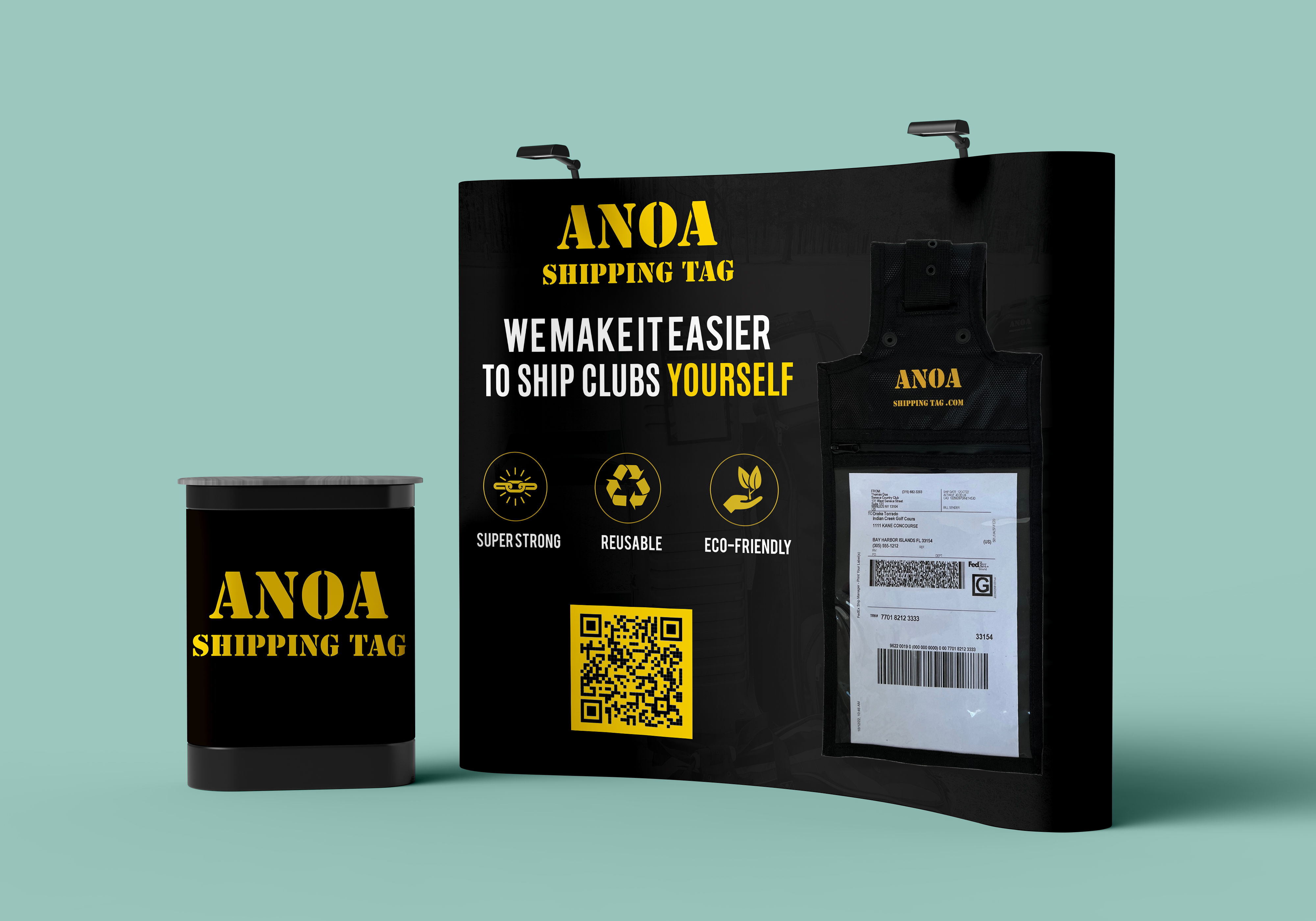 Trade Show Booth Design by Sun Creative for ANOA SHIPPING TAG | Design #29591972