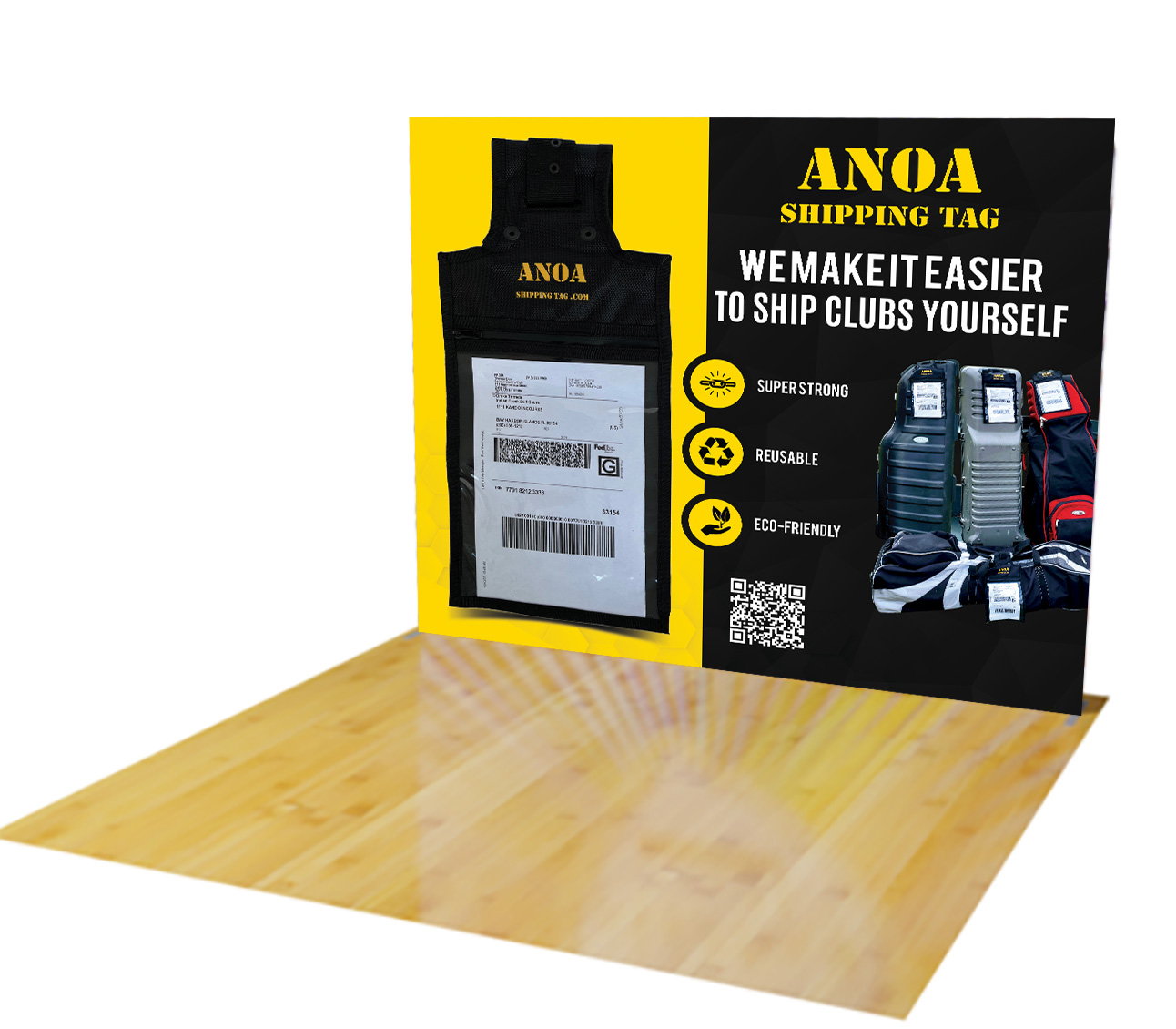 Trade Show Booth Design by Sun Creative for ANOA SHIPPING TAG | Design #29605695