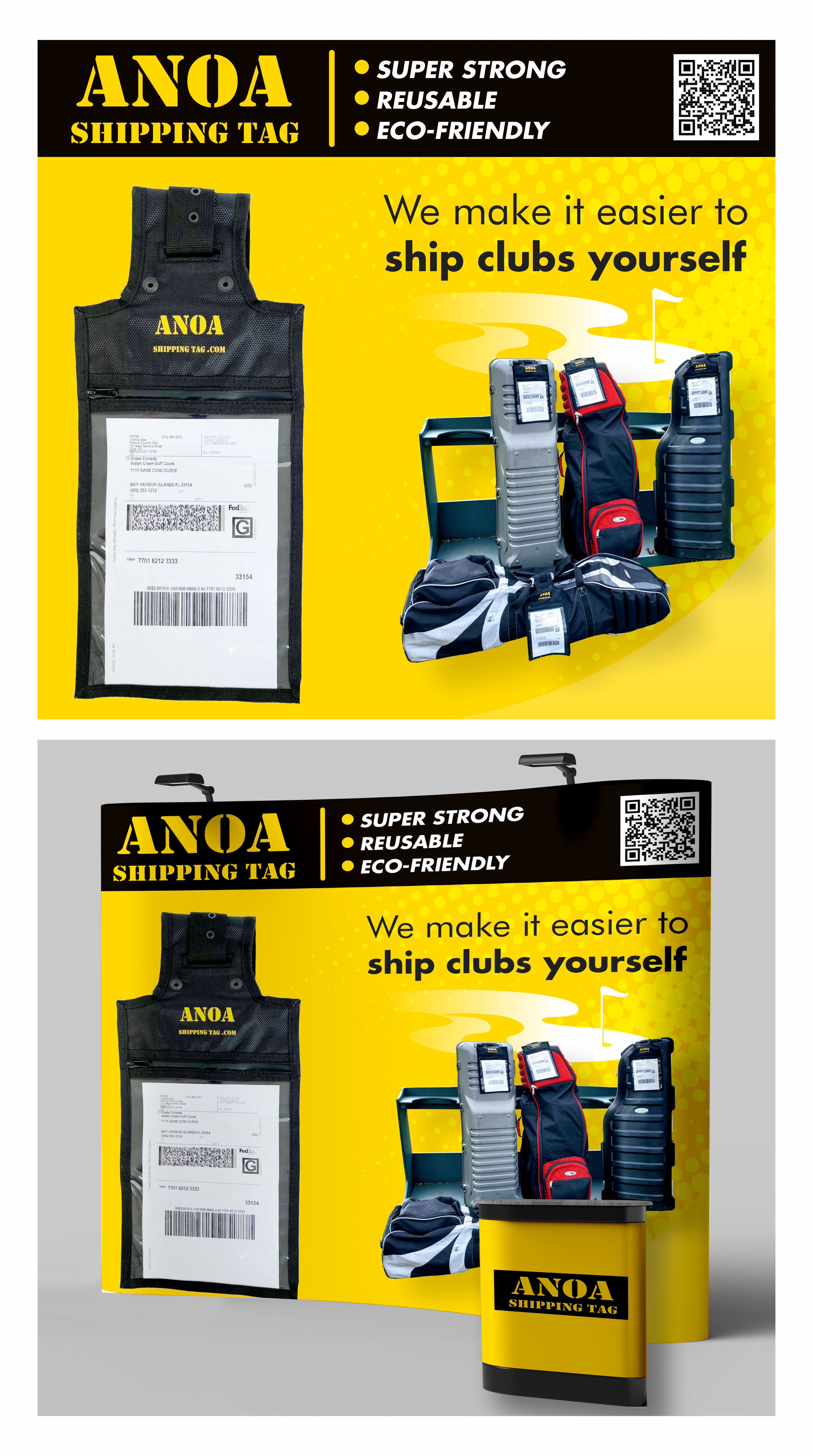 Design de Stand d'Exposition par ucuame pour ANOA SHIPPING TAG | Design #29595134