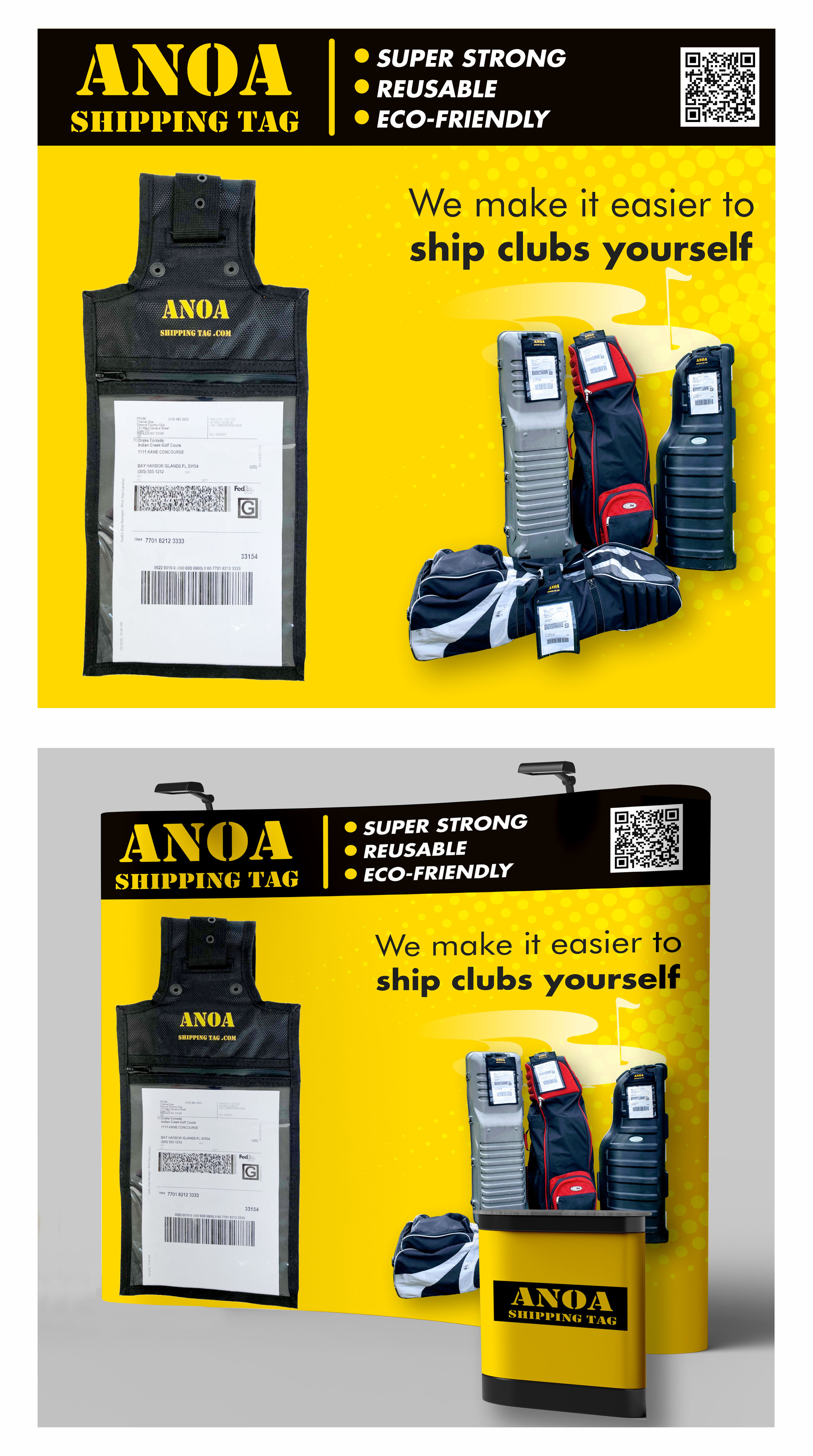 Trade Show Booth Design by ucuame for ANOA SHIPPING TAG | Design #29600228