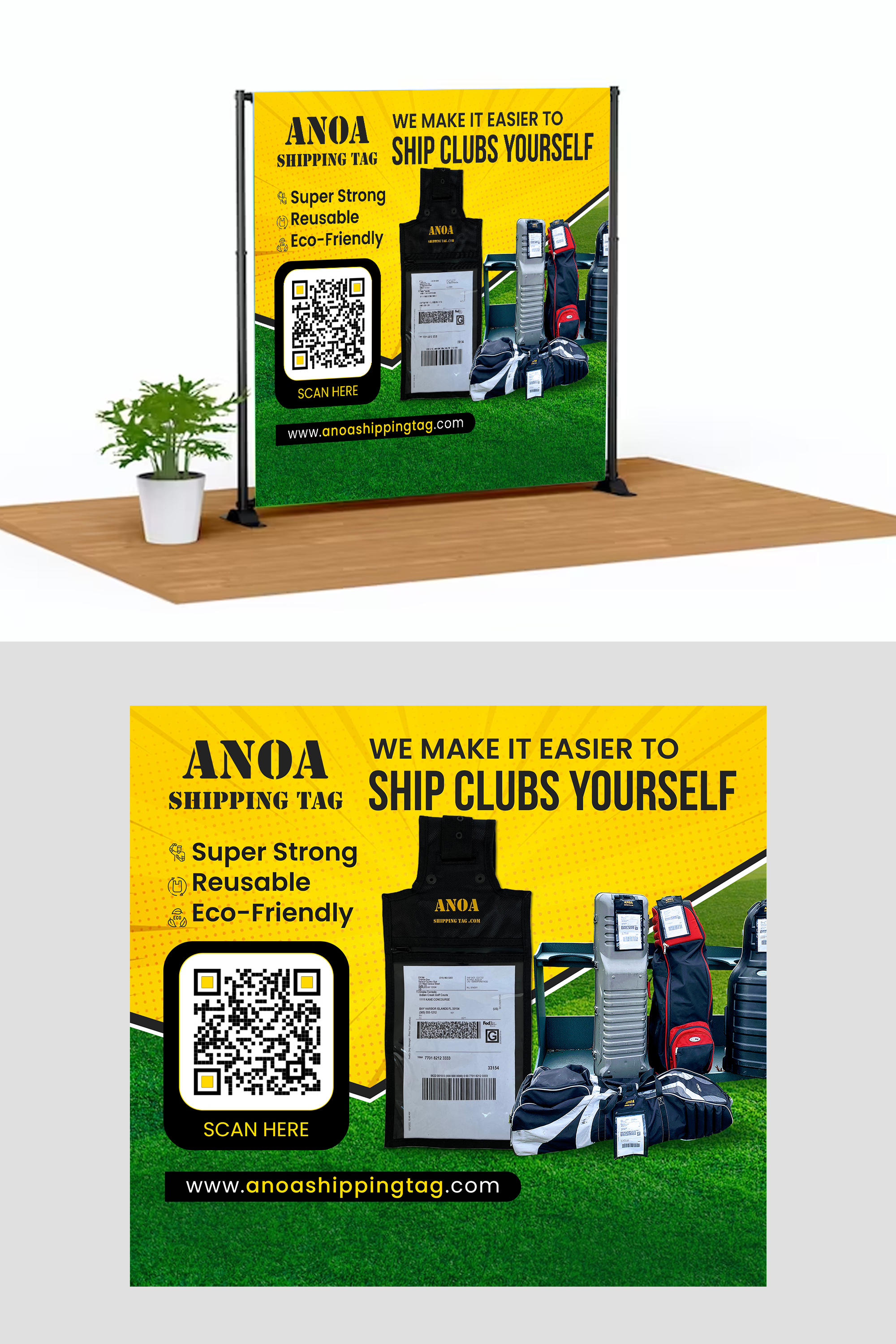 Trade Show Booth Design by debdesign for ANOA SHIPPING TAG | Design #29591173