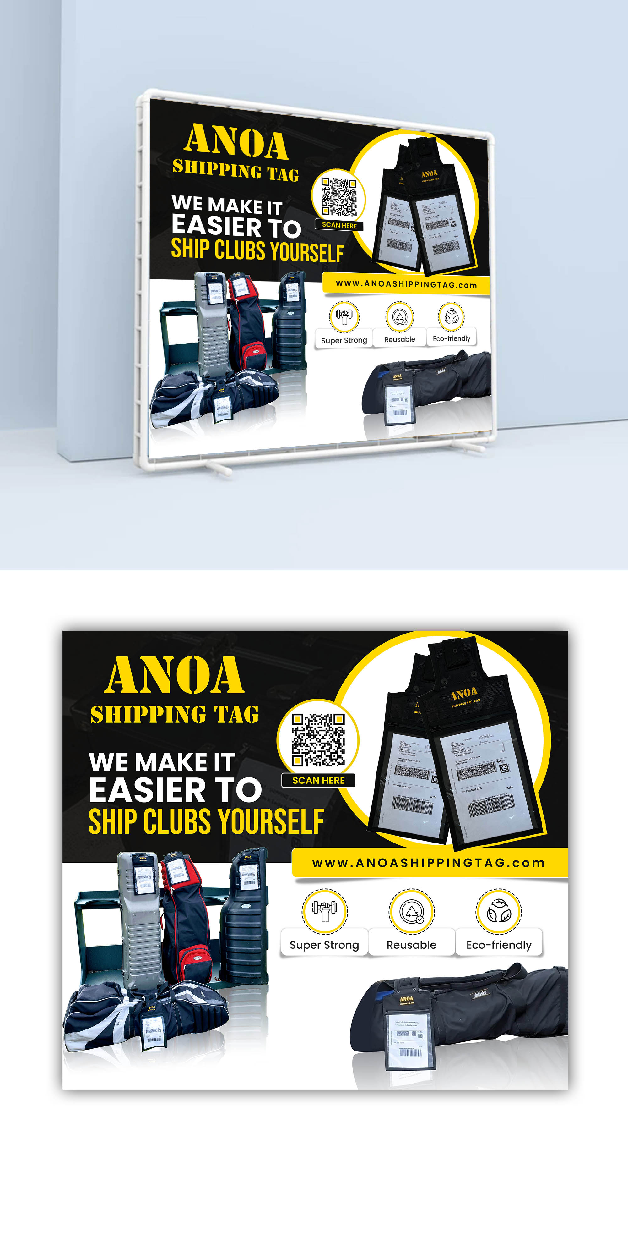 Trade Show Booth Design by debdesign for ANOA SHIPPING TAG | Design #29591267