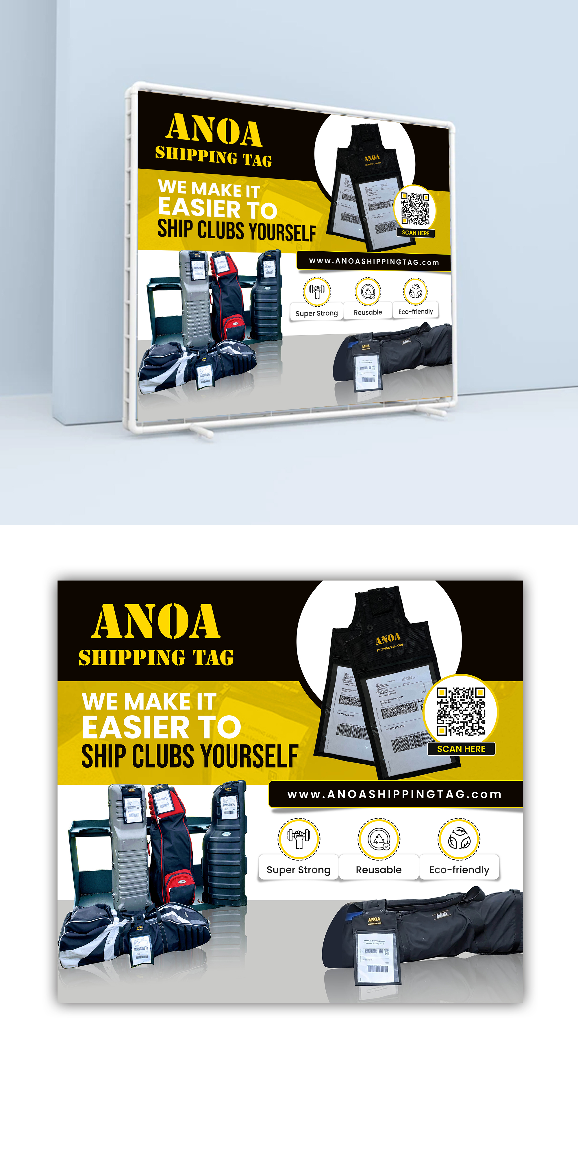 Trade Show Booth Design by debdesign for ANOA SHIPPING TAG | Design #29591268