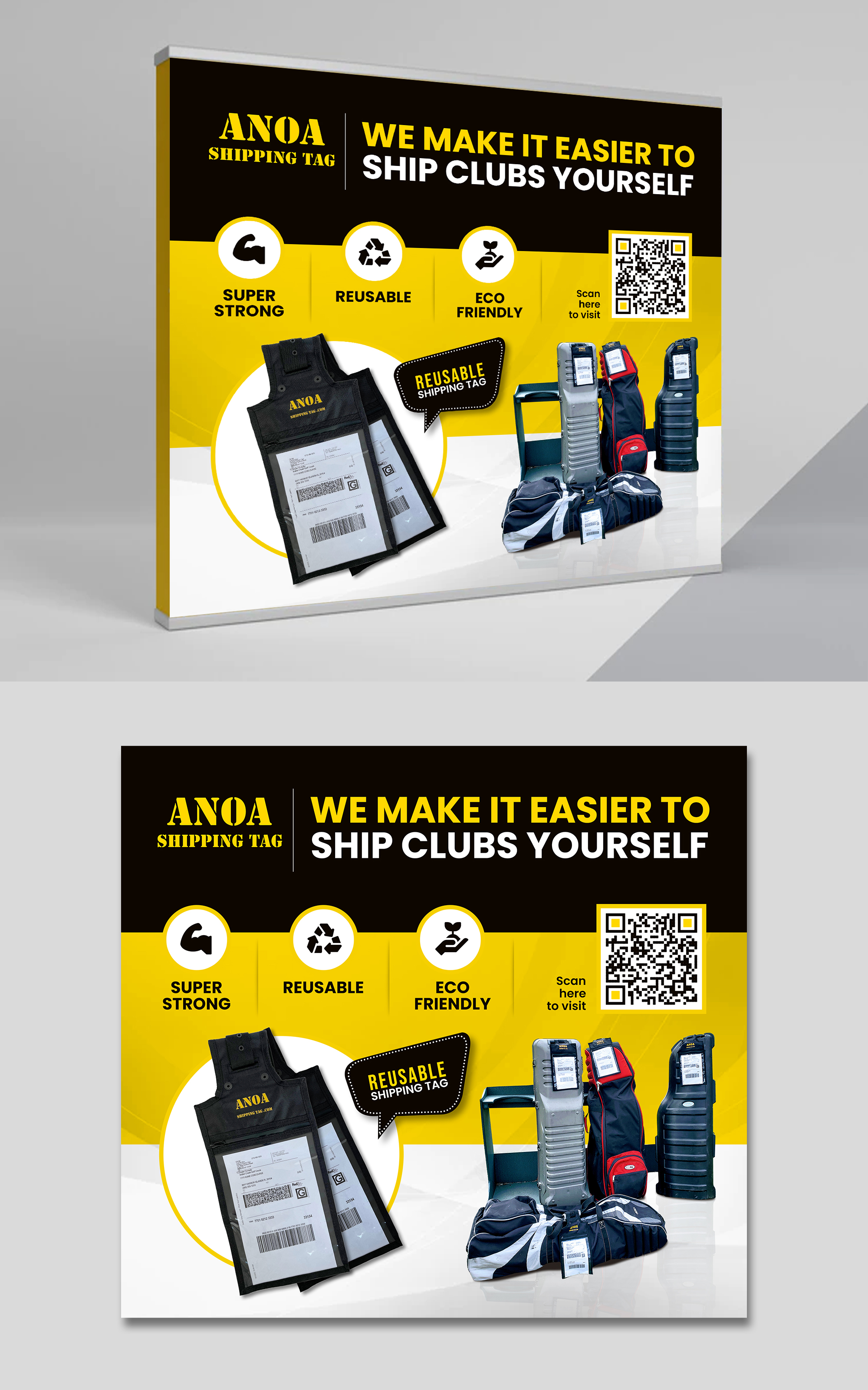 Trade Show Booth Design by debdesign for ANOA SHIPPING TAG | Design #29591293