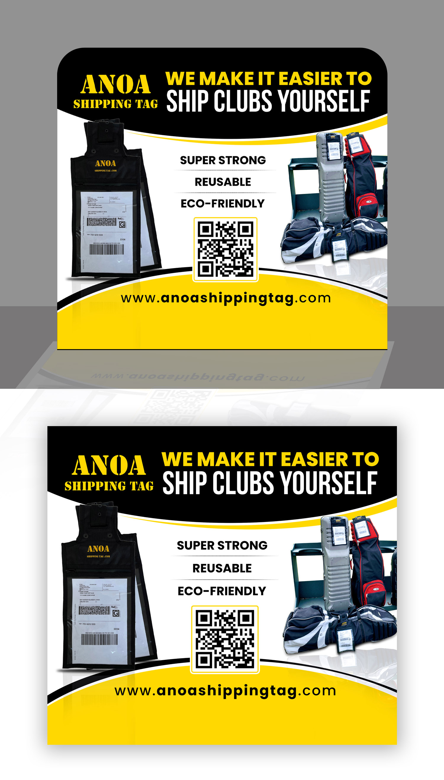 Trade Show Booth Design by debdesign for ANOA SHIPPING TAG | Design #29591295