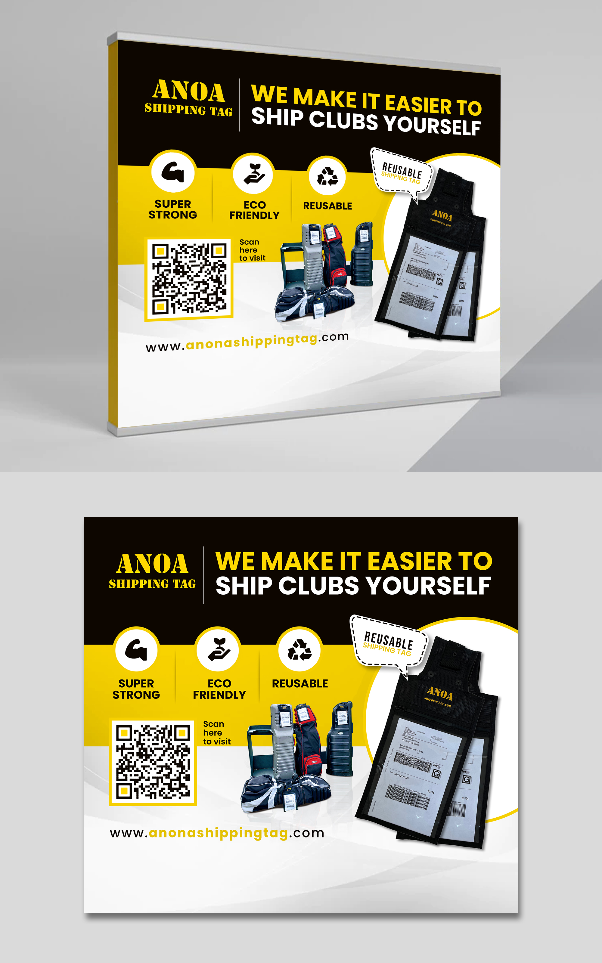Trade Show Booth Design by debdesign for ANOA SHIPPING TAG | Design #29591296