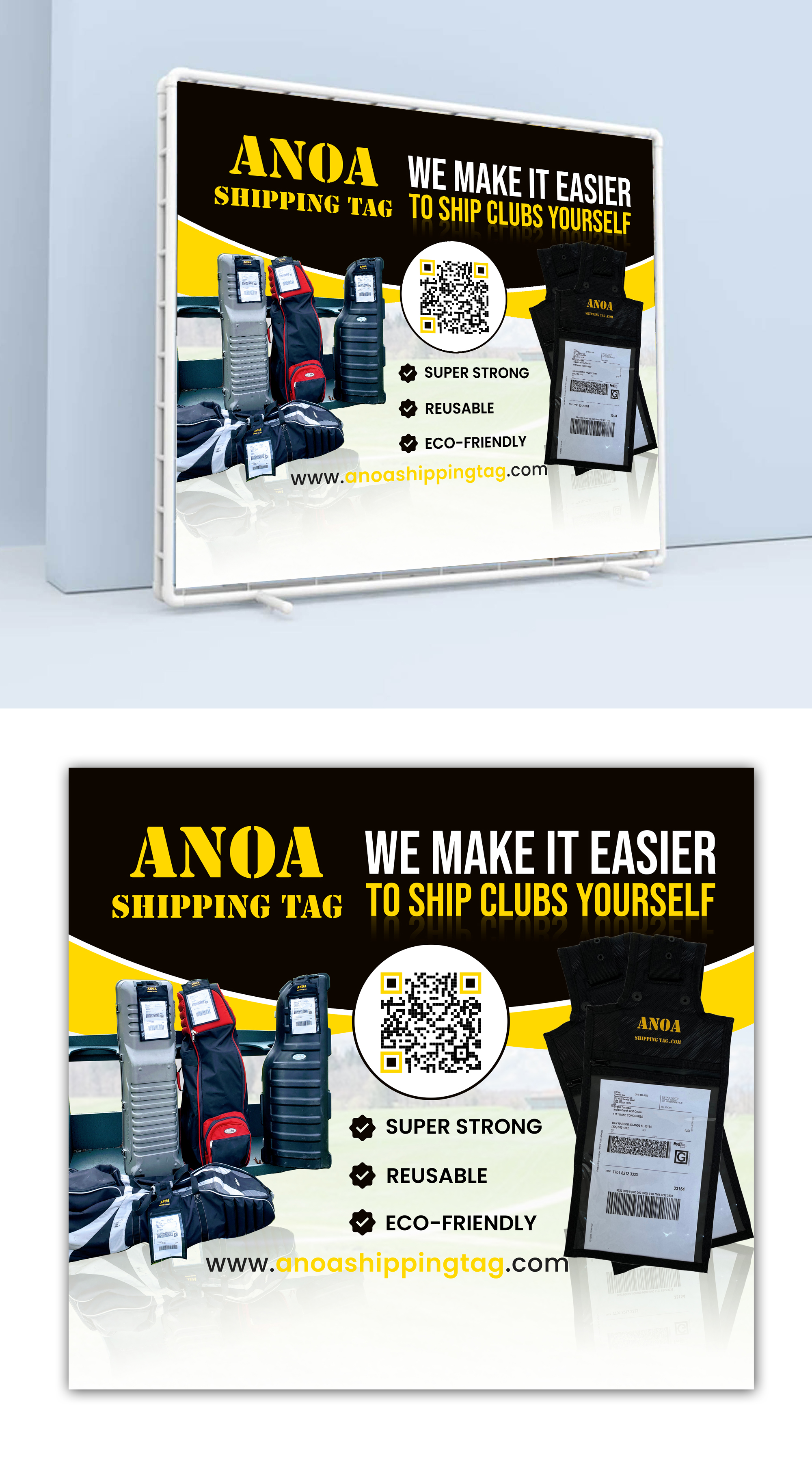 Trade Show Booth Design by debdesign for ANOA SHIPPING TAG | Design #29593099