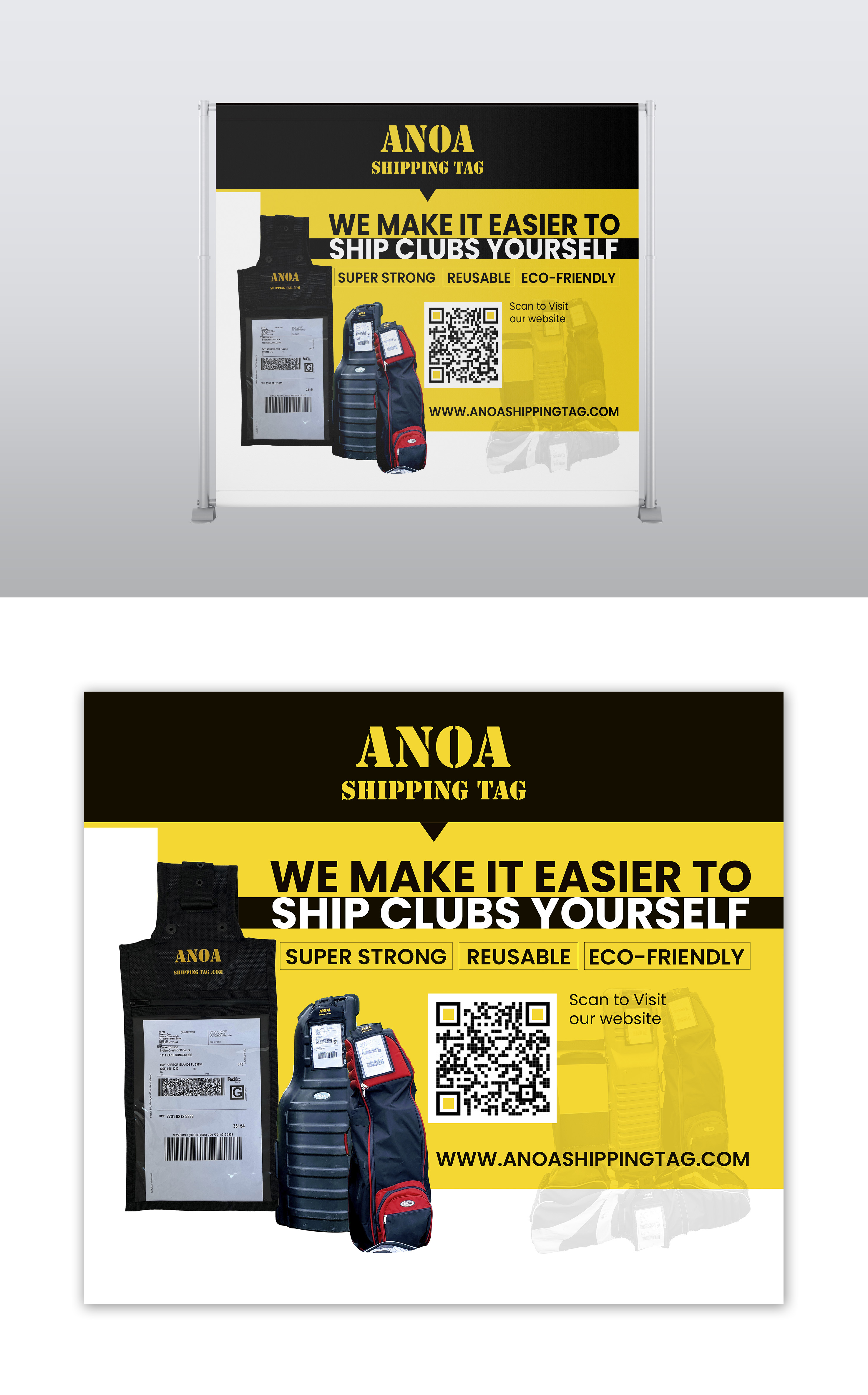 Trade Show Booth Design by debdesign for ANOA SHIPPING TAG | Design #29593170