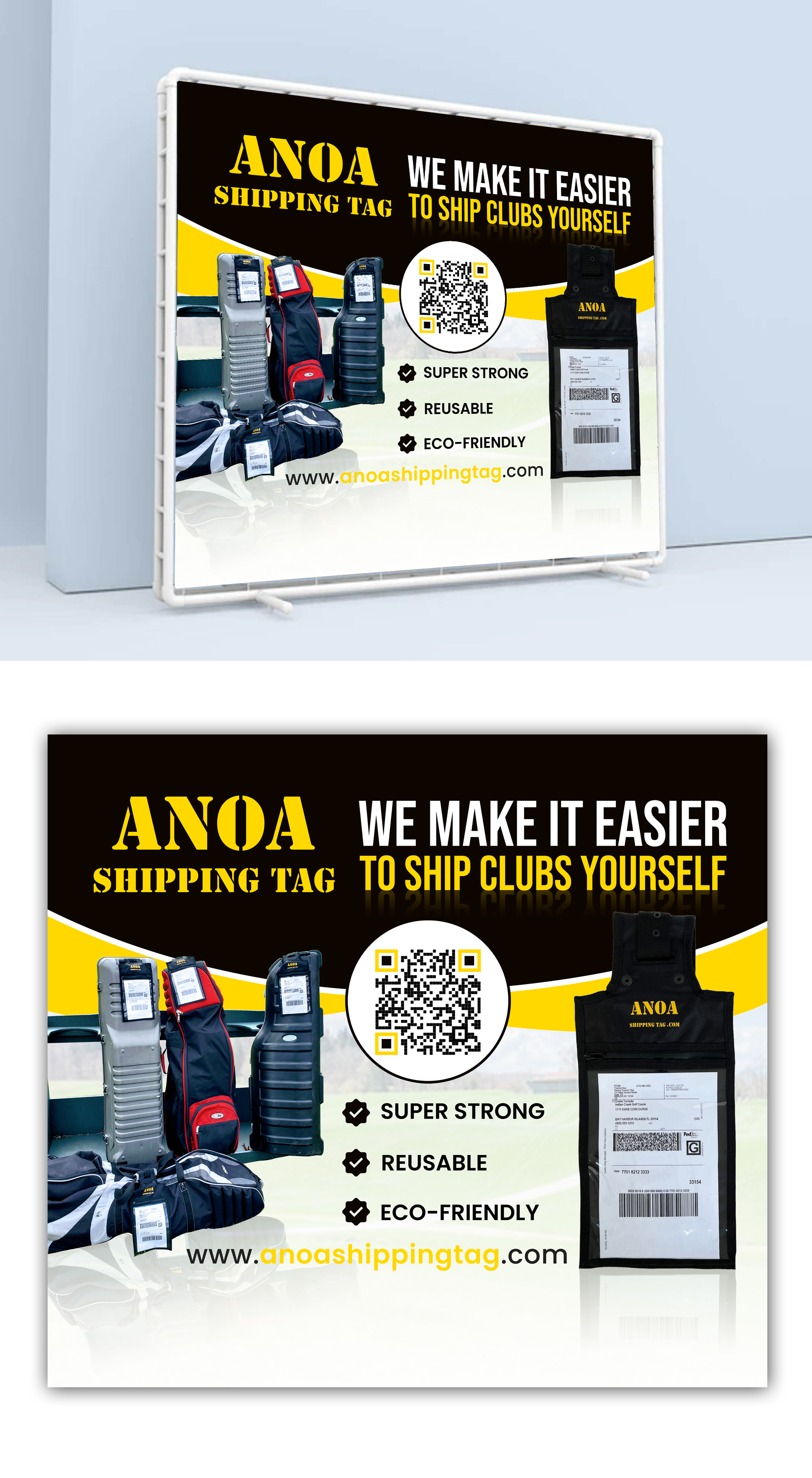 Trade Show Booth Design by debdesign for ANOA SHIPPING TAG | Design #29593576