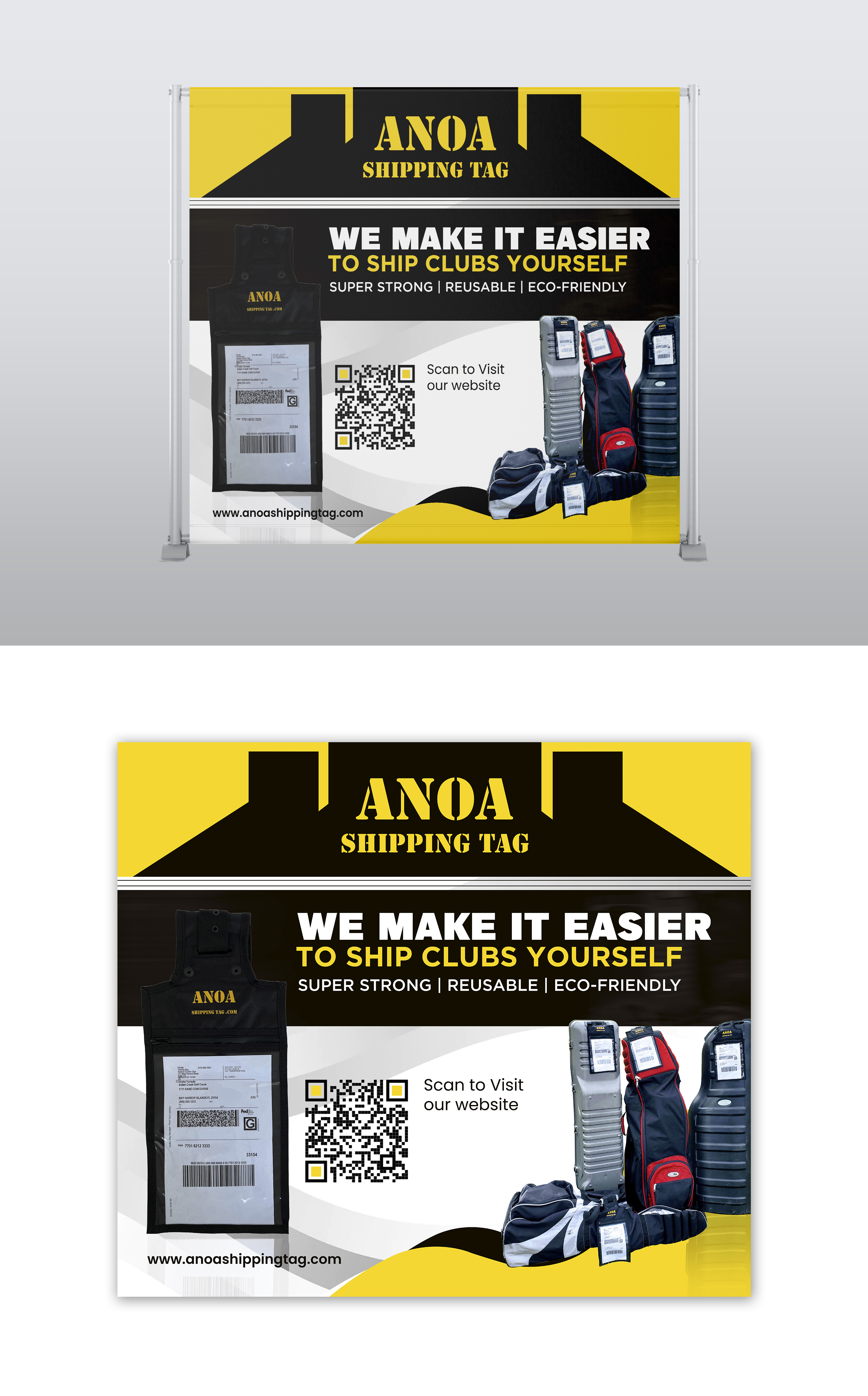 Trade Show Booth Design by debdesign for ANOA SHIPPING TAG | Design #29593844
