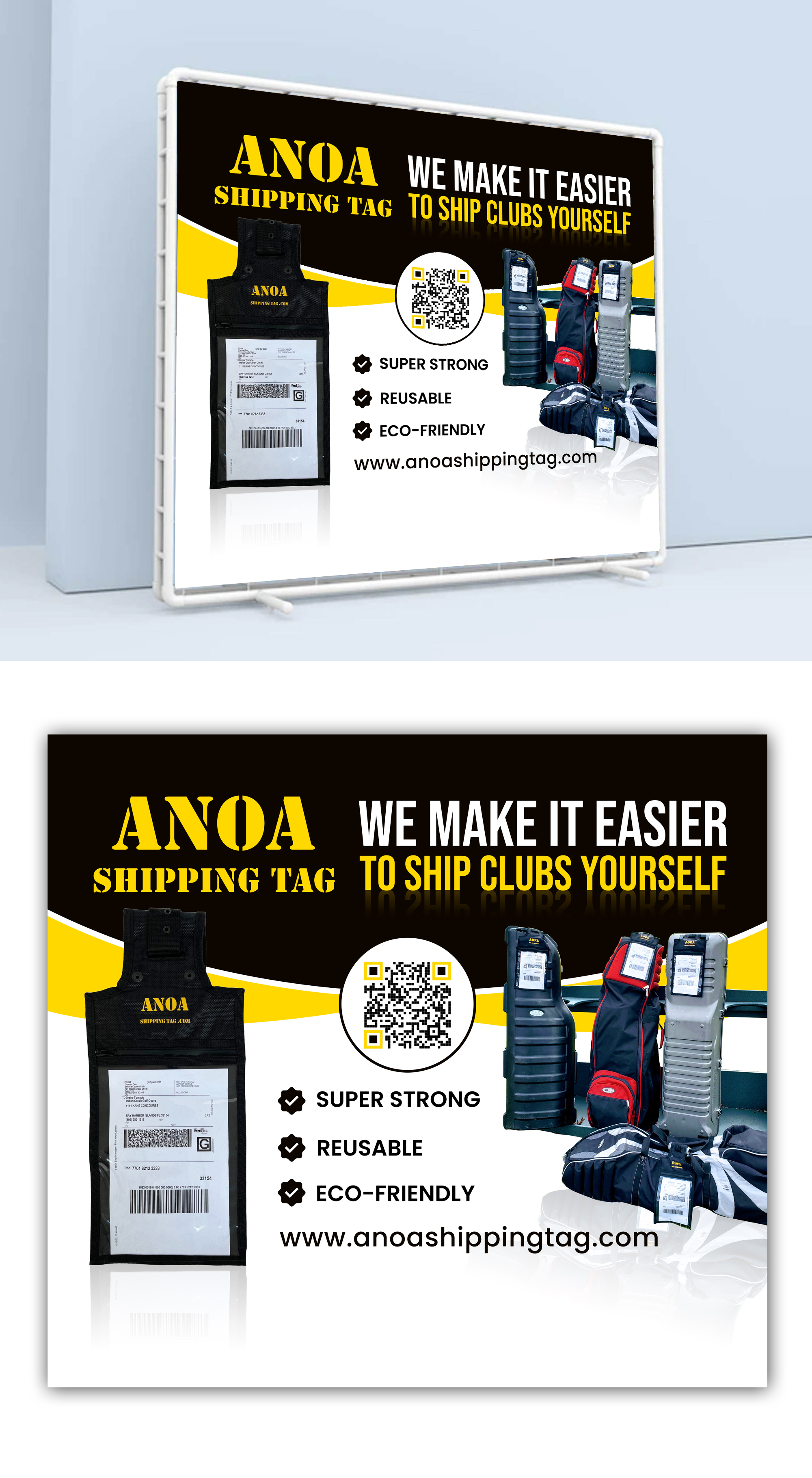 Trade Show Booth Design by debdesign for ANOA SHIPPING TAG | Design #29595488