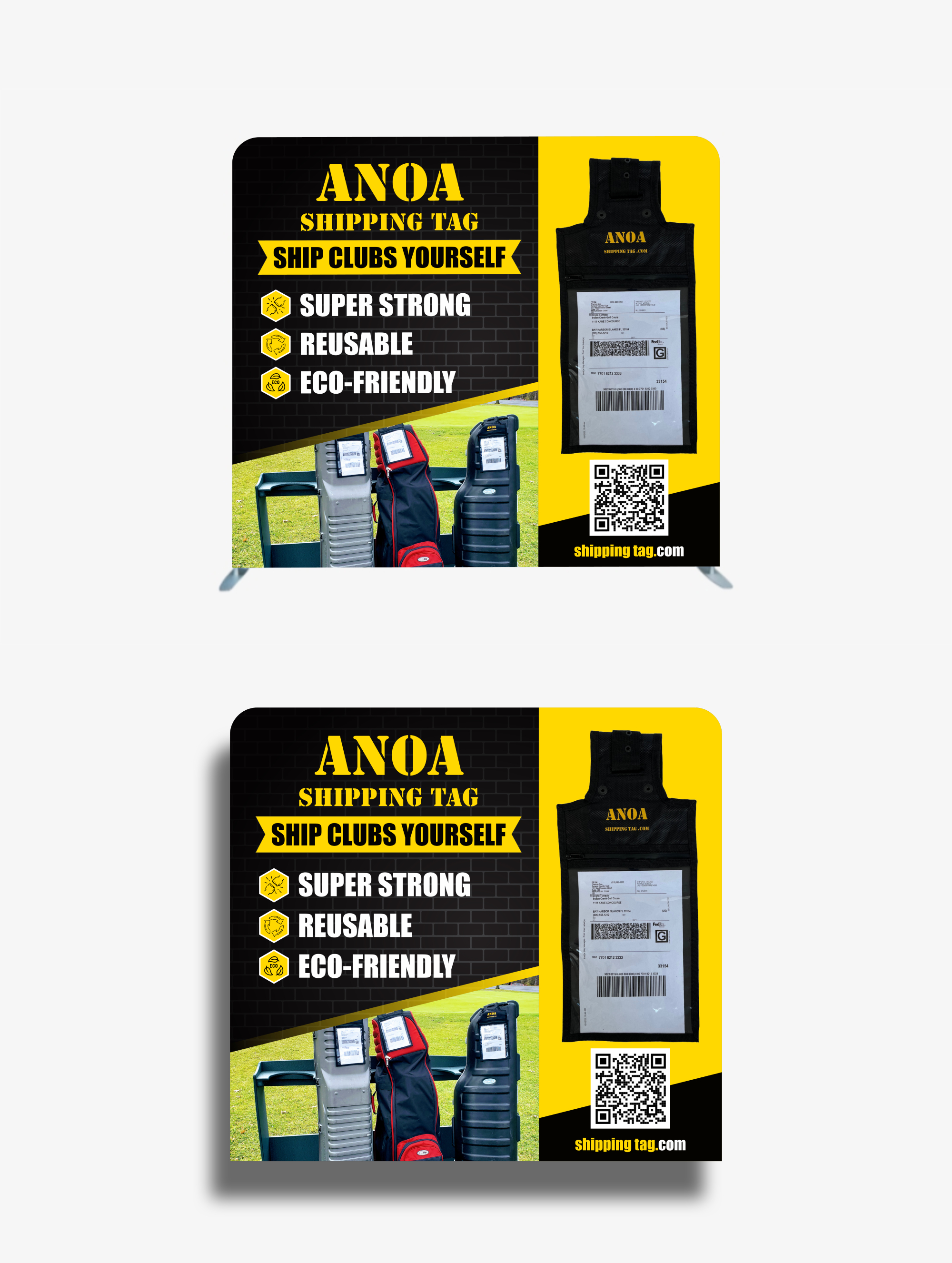 Trade Show Booth Design by ecorokerz for ANOA SHIPPING TAG | Design #29591116