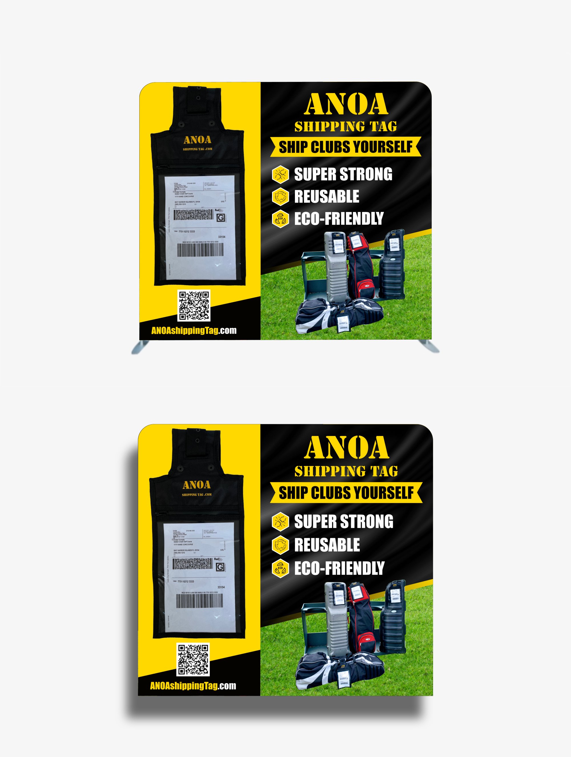 Trade Show Booth Design by ecorokerz for ANOA SHIPPING TAG | Design #29601233