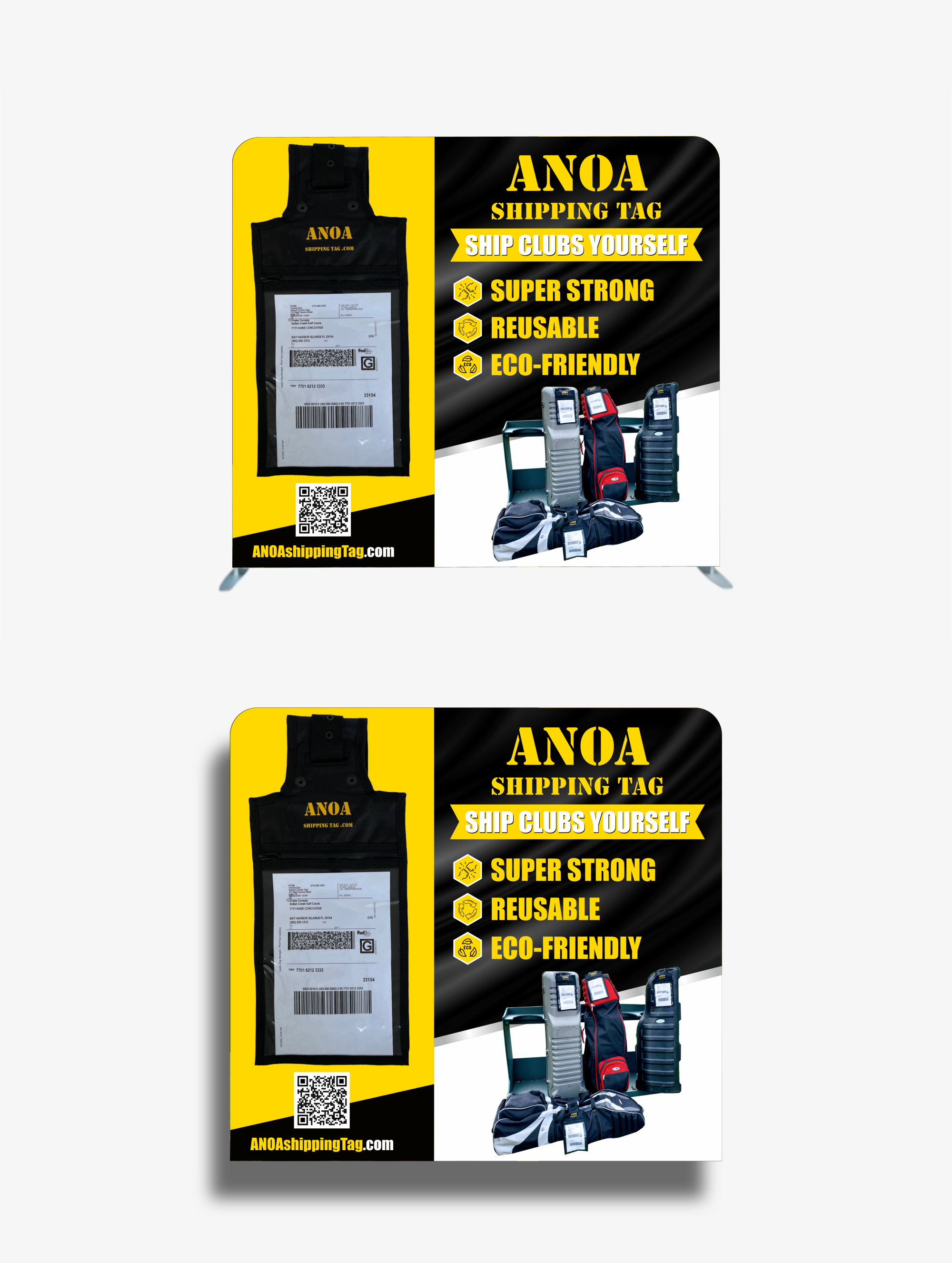 Trade Show Booth Design by ecorokerz for ANOA SHIPPING TAG | Design #29606050