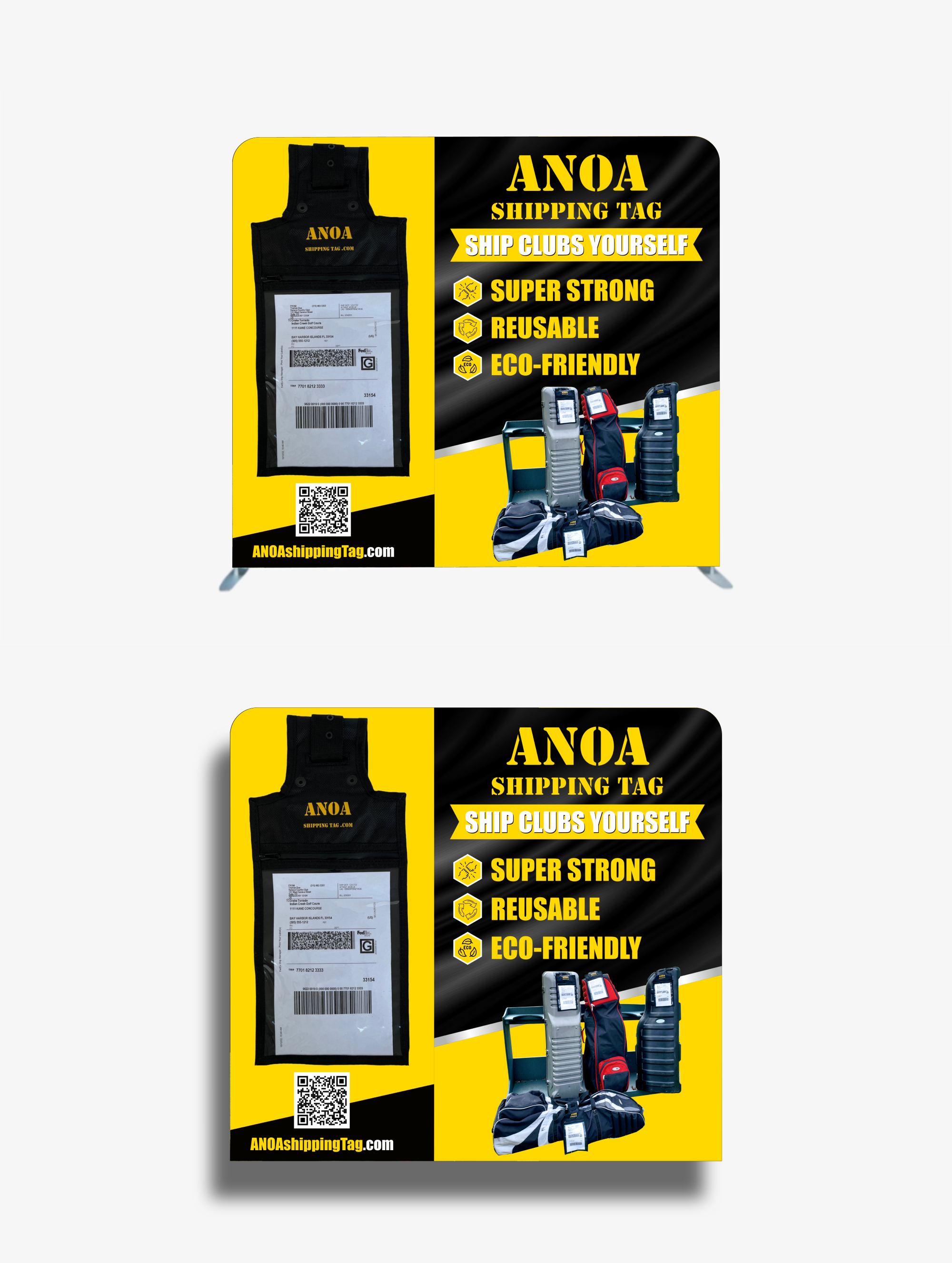 Trade Show Booth Design by ecorokerz for ANOA SHIPPING TAG | Design #29606058