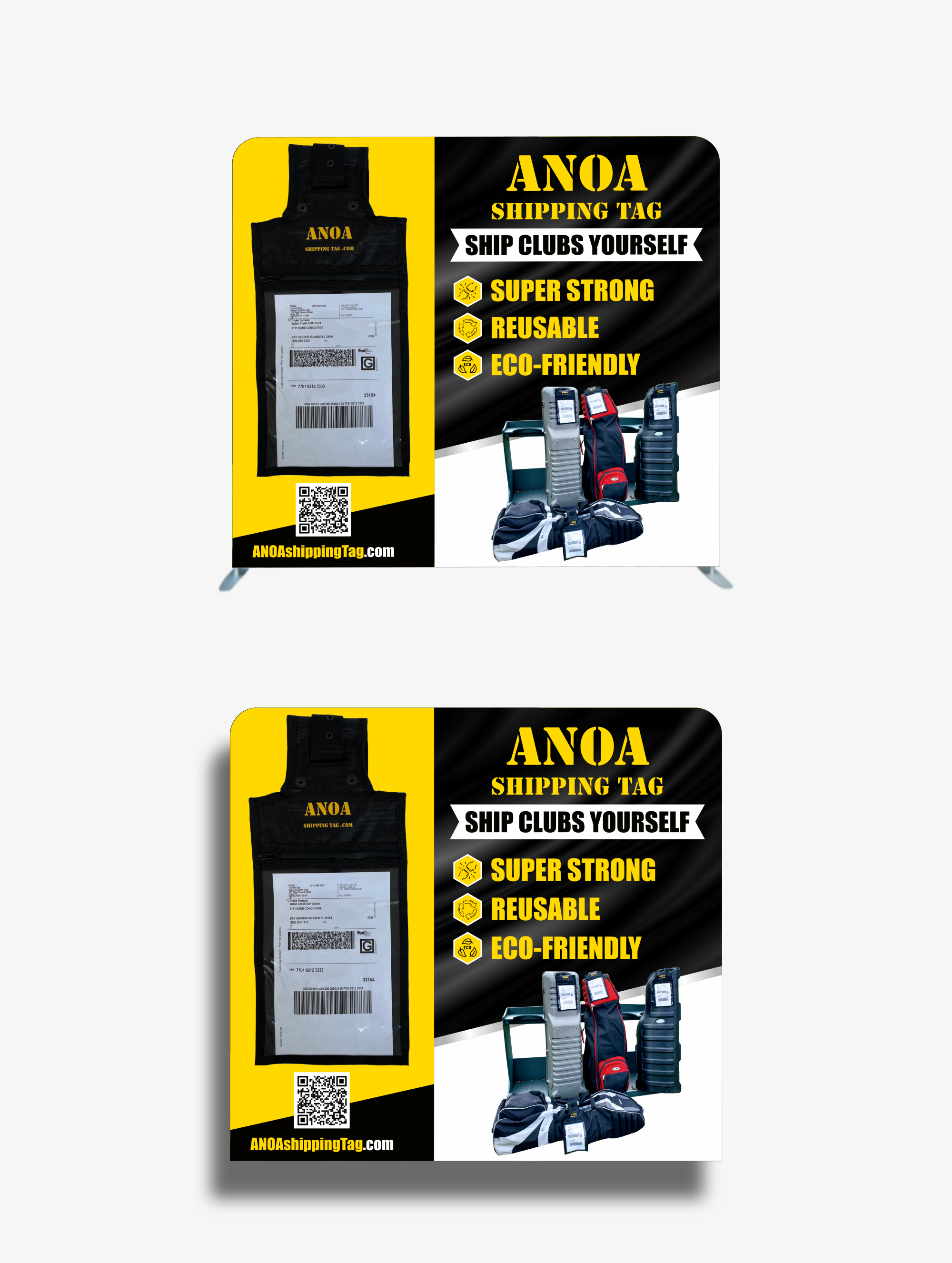 Trade Show Booth Design by ecorokerz for ANOA SHIPPING TAG | Design #29606059
