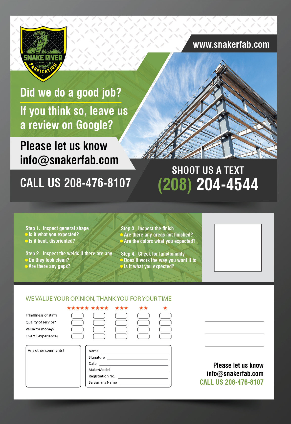 Postcard Design by 3Guys for this project | Design #29604150