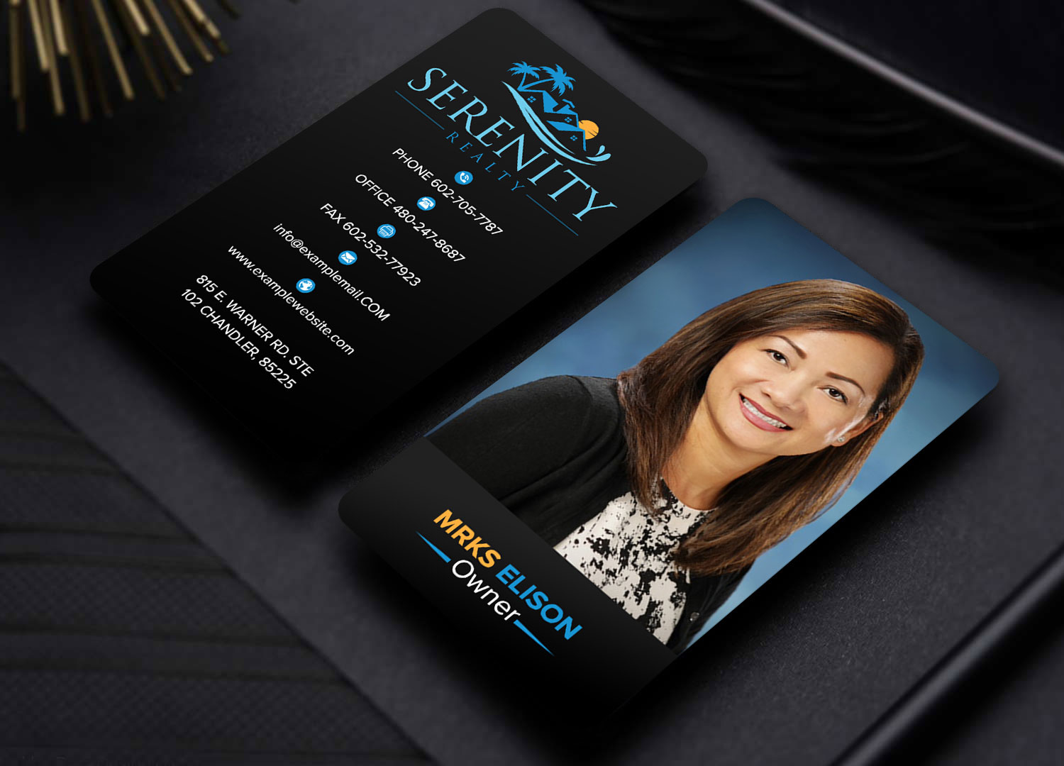 Business Card Design by sadikul islam for Serenity Realty | Design #29594498