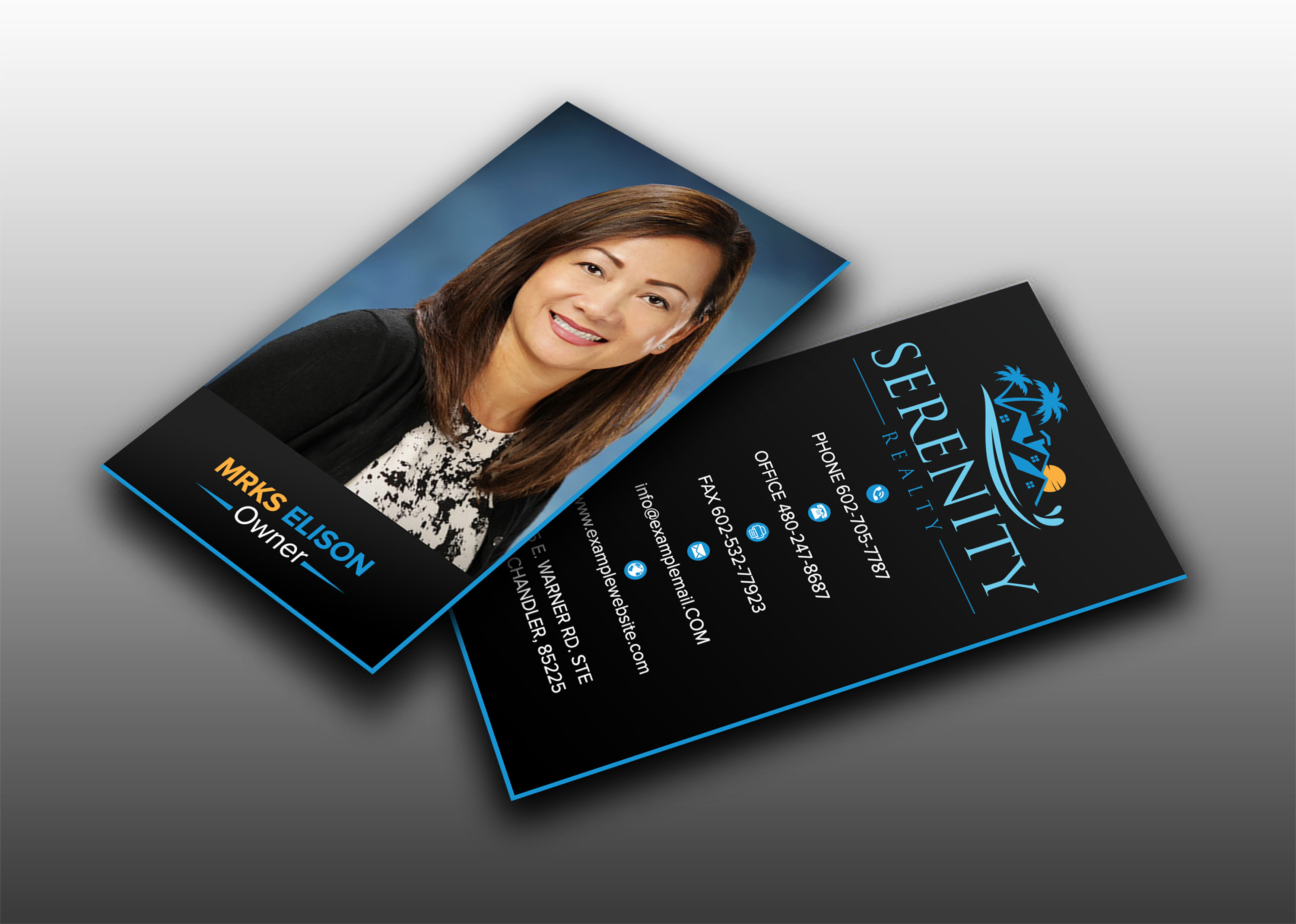Business Card Design by sadikul islam for Serenity Realty | Design #29594504