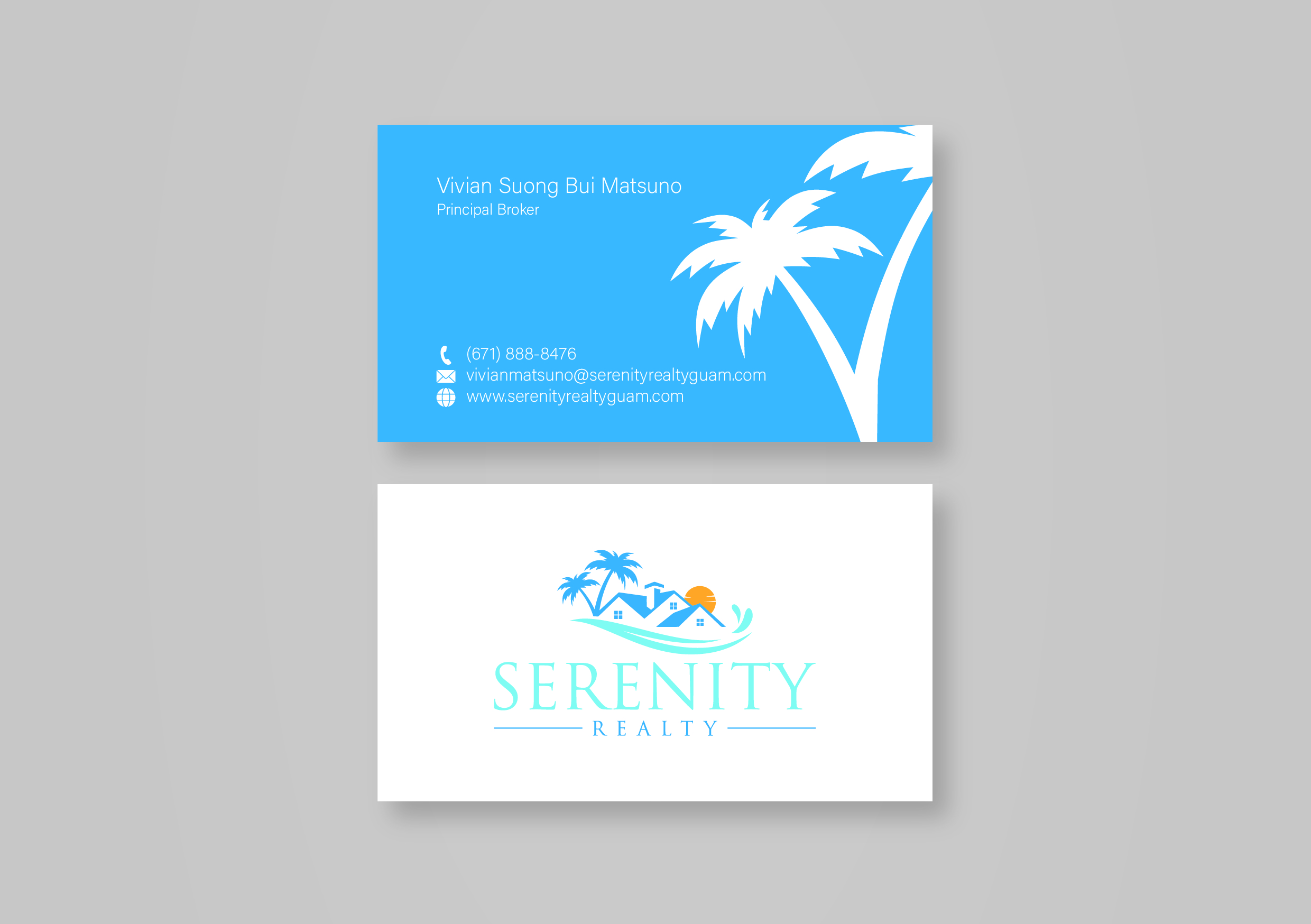 Business Card Design by MarkoE for Serenity Realty | Design #29608508